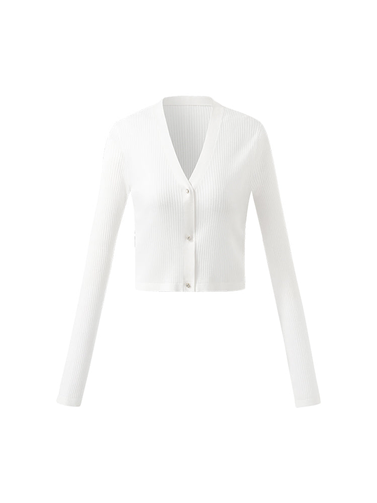 Tencel-Silk V-Neck Cardigan