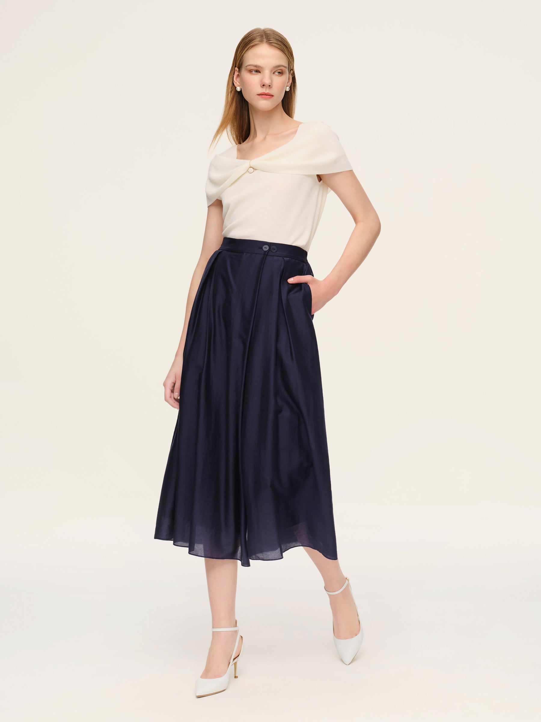 Lyocell Pleated Culottes