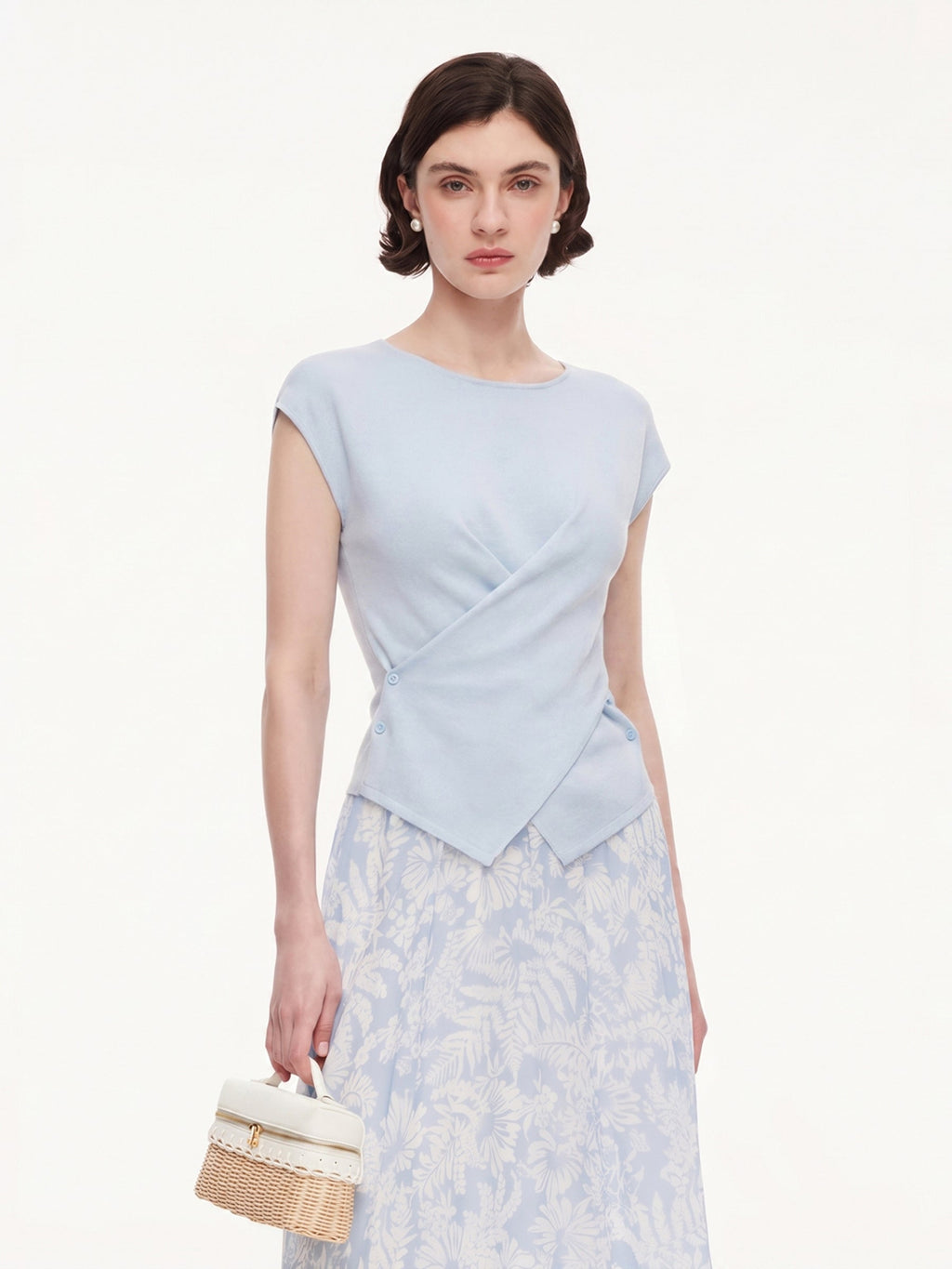 Lyocell-Triacetate Wrap Top