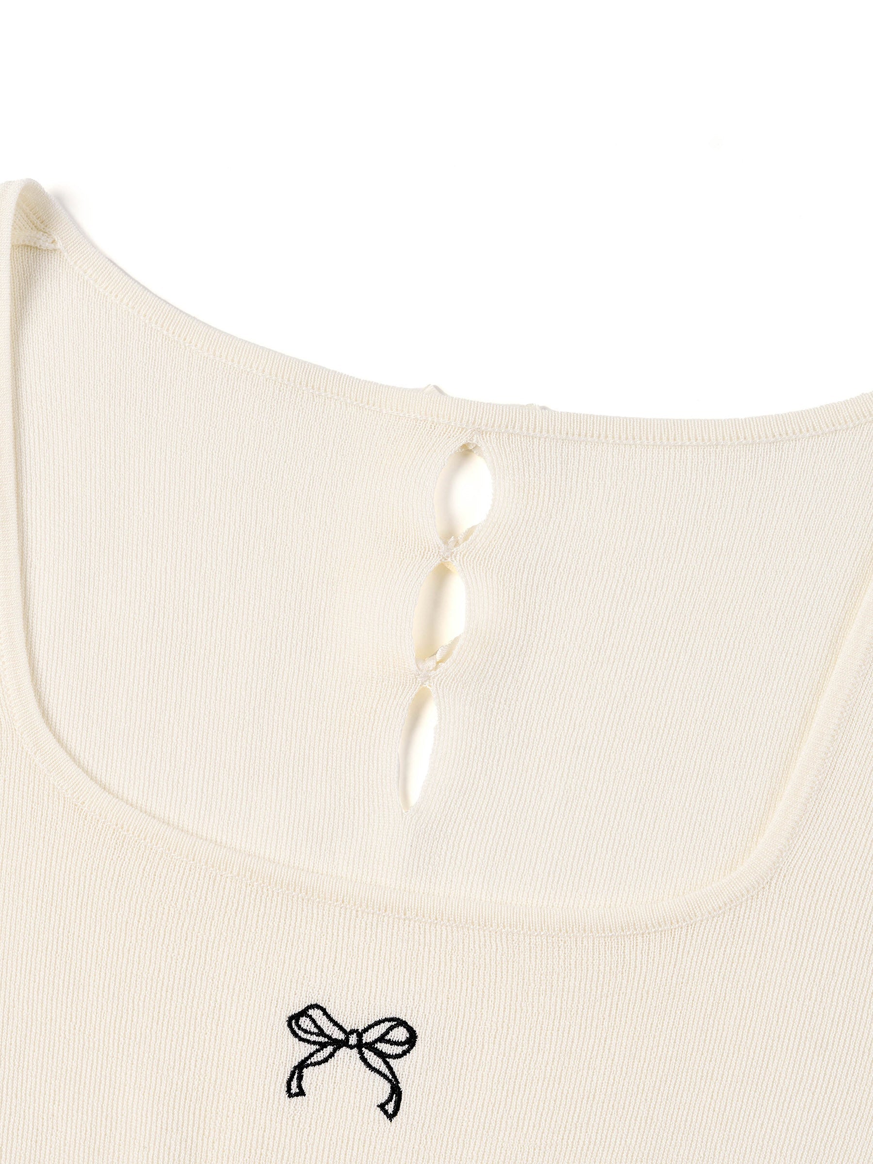 Satin Bow Coquette Knit