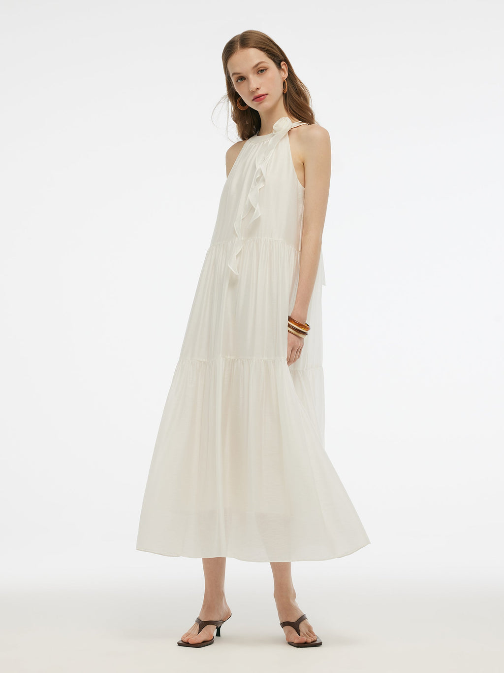 Tencel Halter Romantic Dress