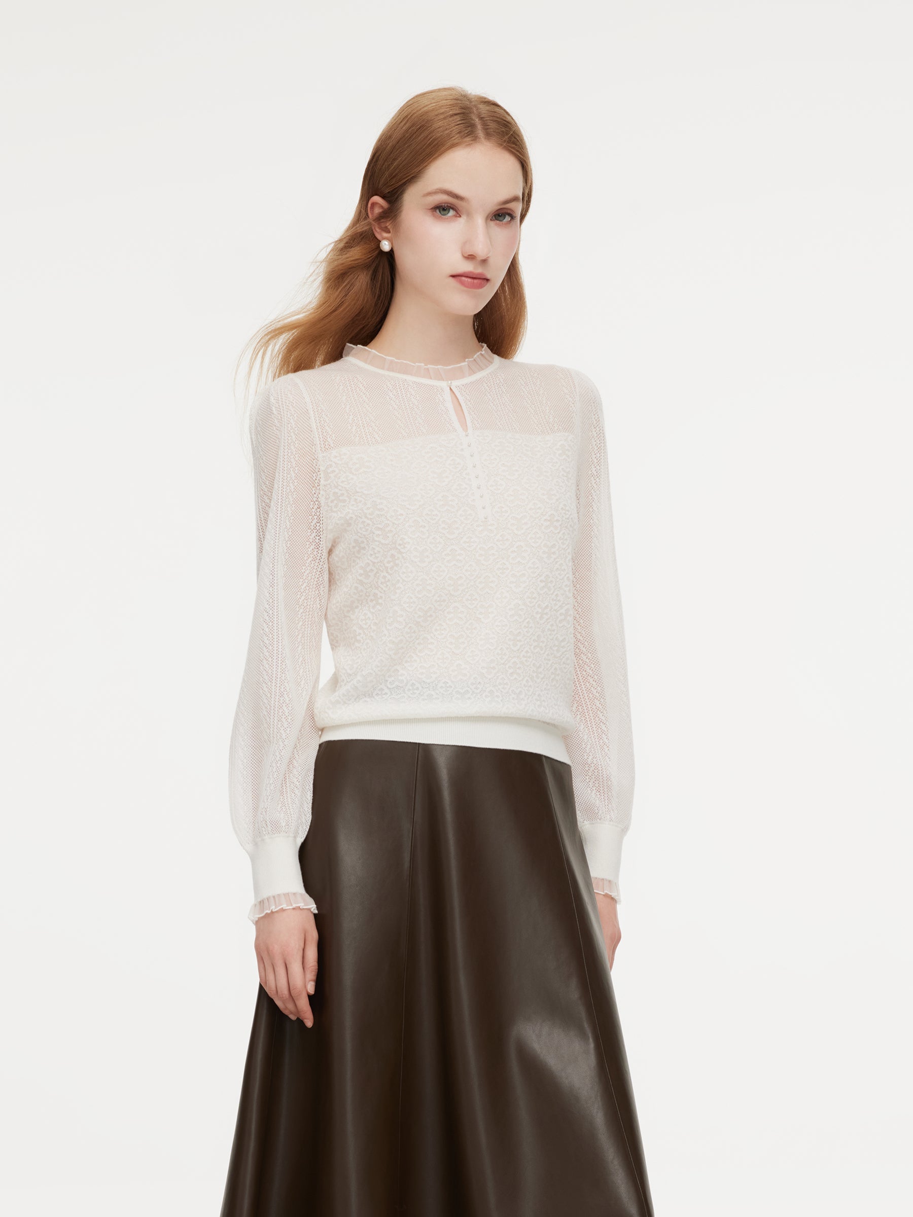 Cashmere-Blend Panelled Knit