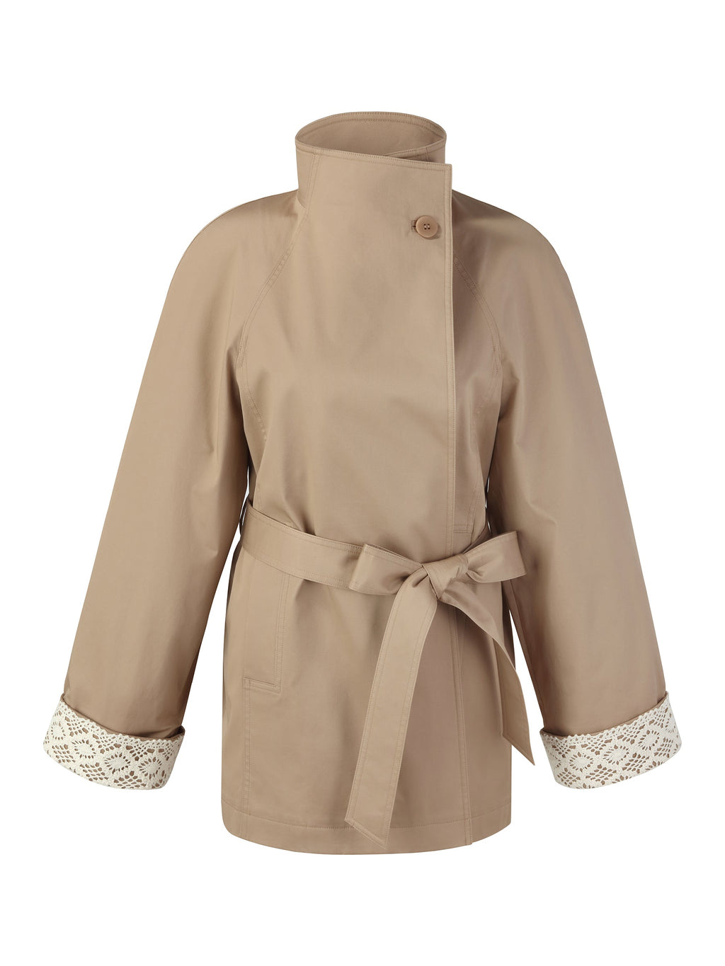 Cotton Stand Collar Trench