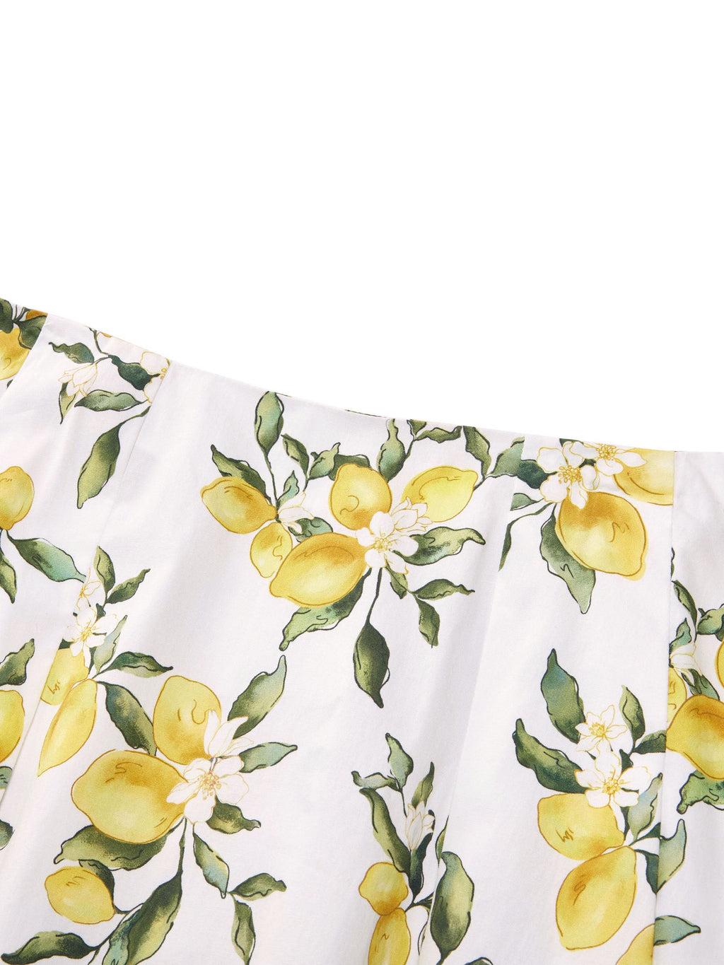 Lemon Print A-Line Skirt