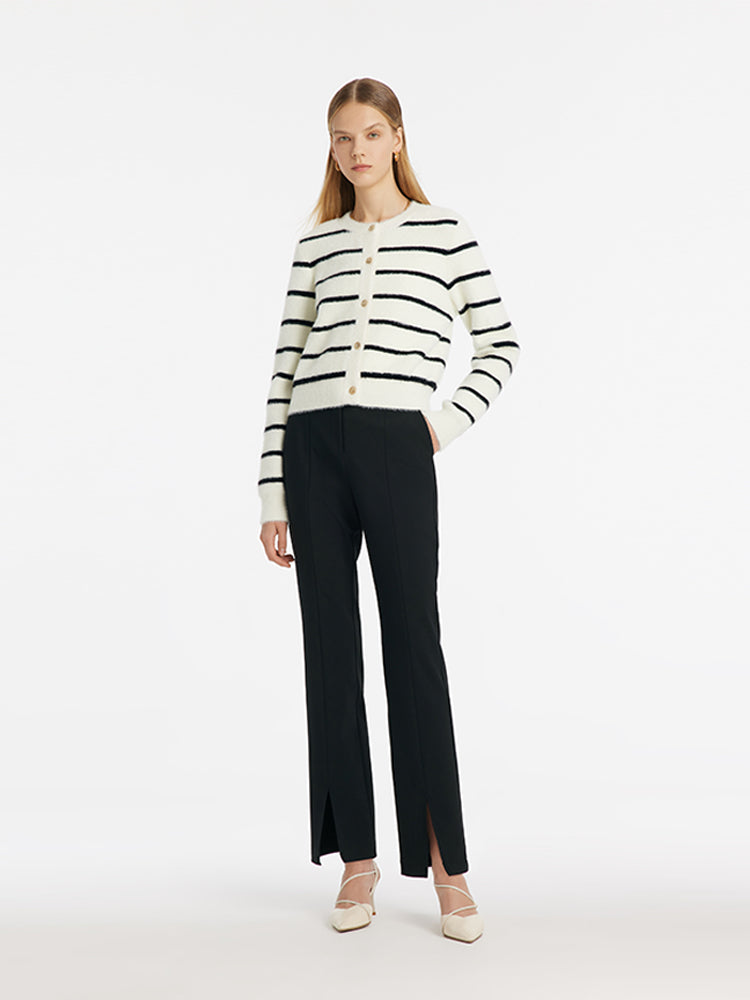 Metallic Button Versatile Cardigan