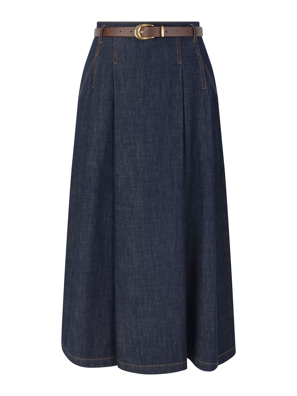 High-Rise Denim Culotte