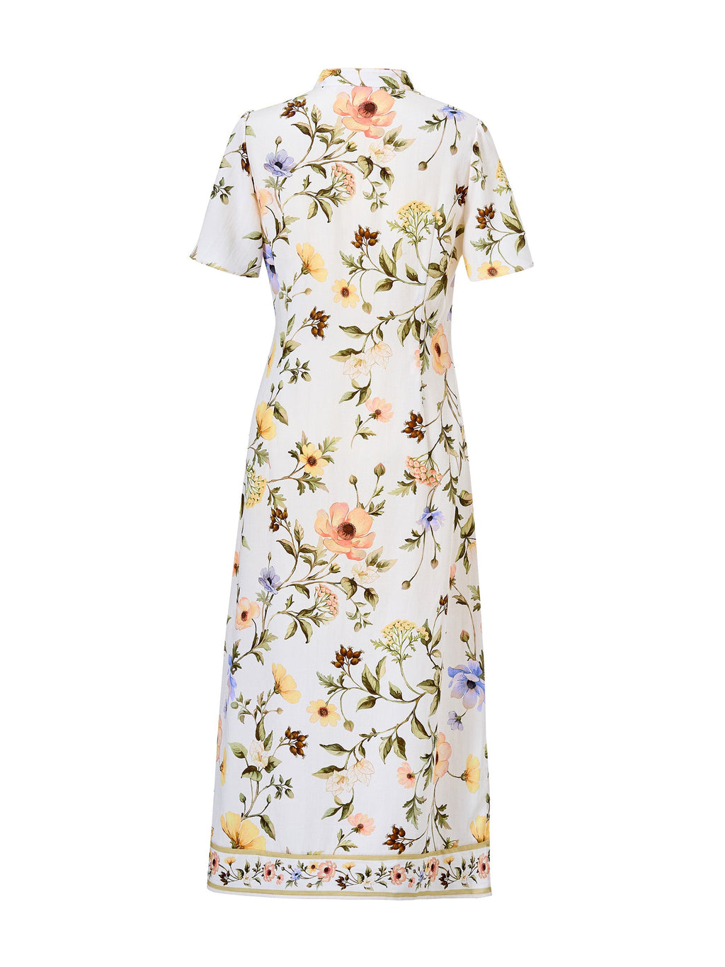 Floral Mandarin Maxi Dress
