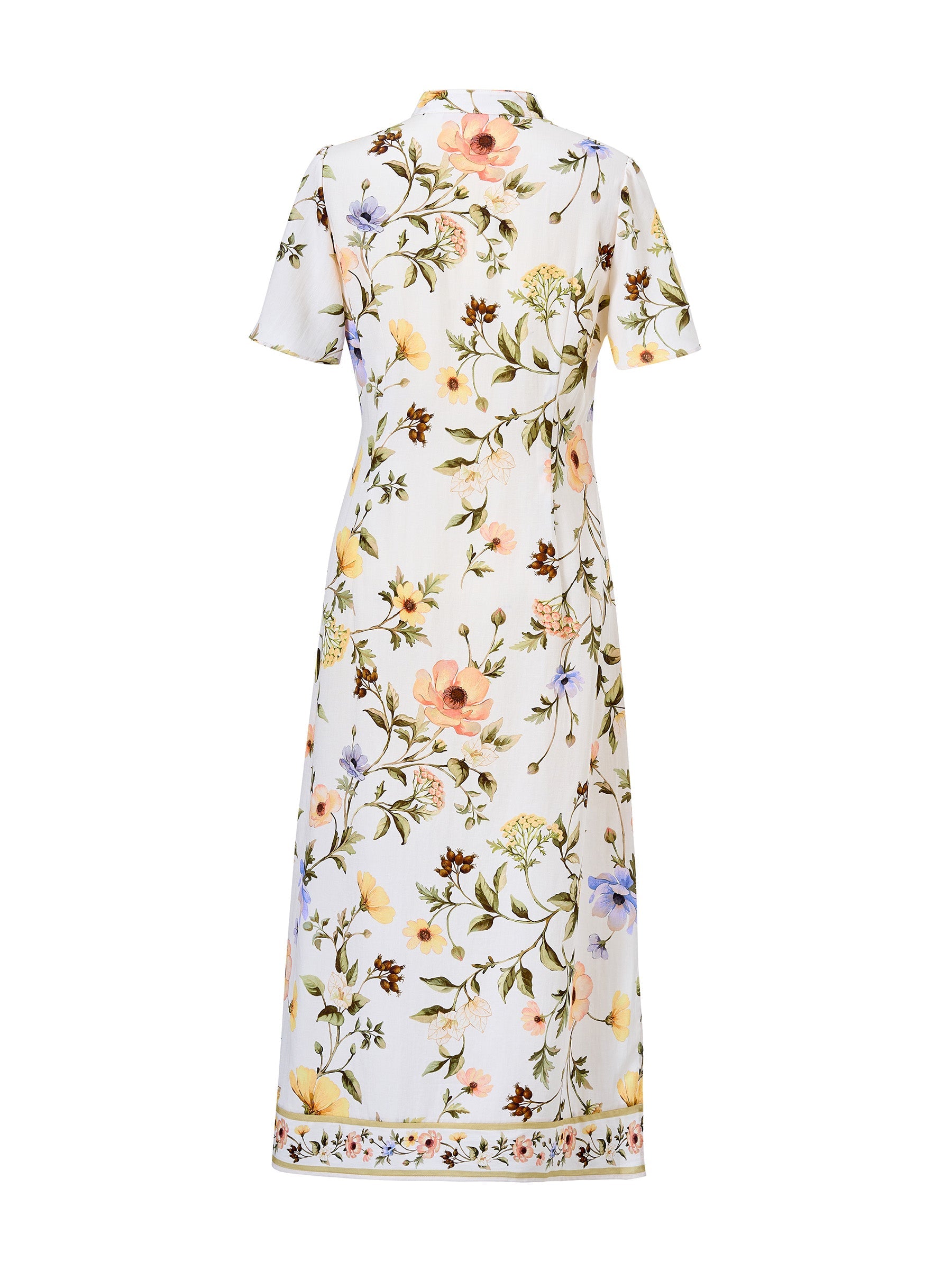 Floral Mandarin Maxi Dress
