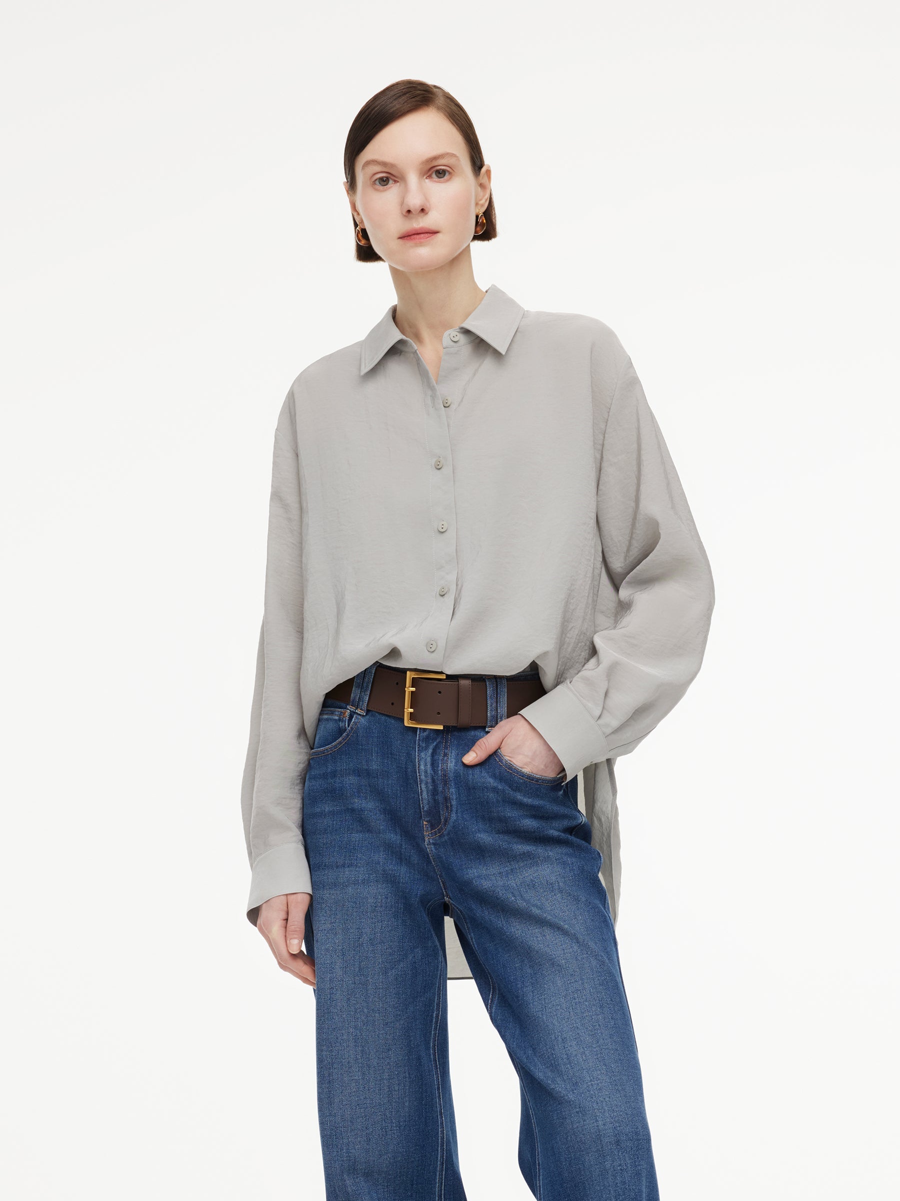 Triacetate Fluid Drape Shirt
