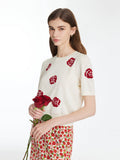 Loose Elegant Rose Top