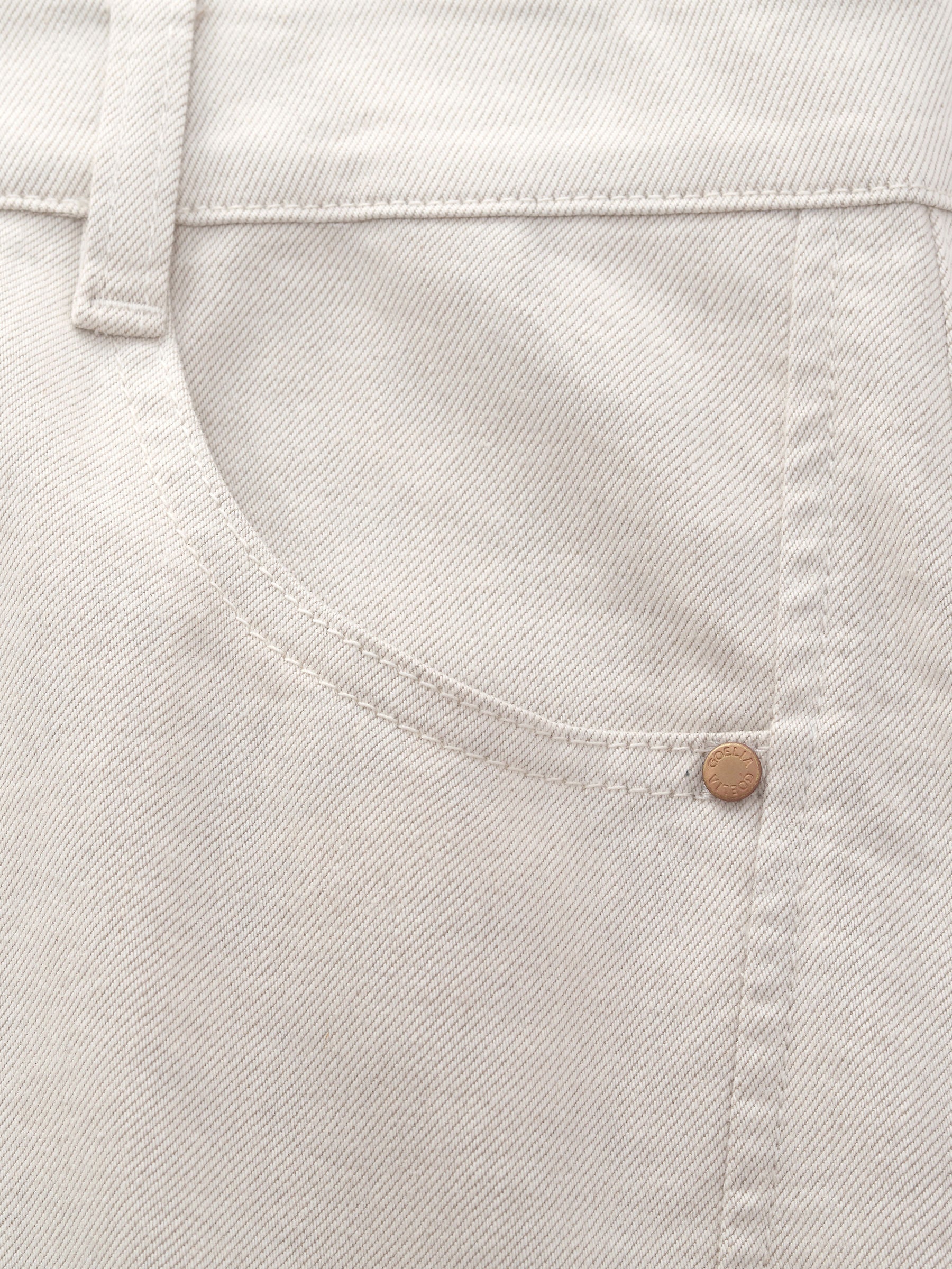 High-Cotton Curved Leg Jeans