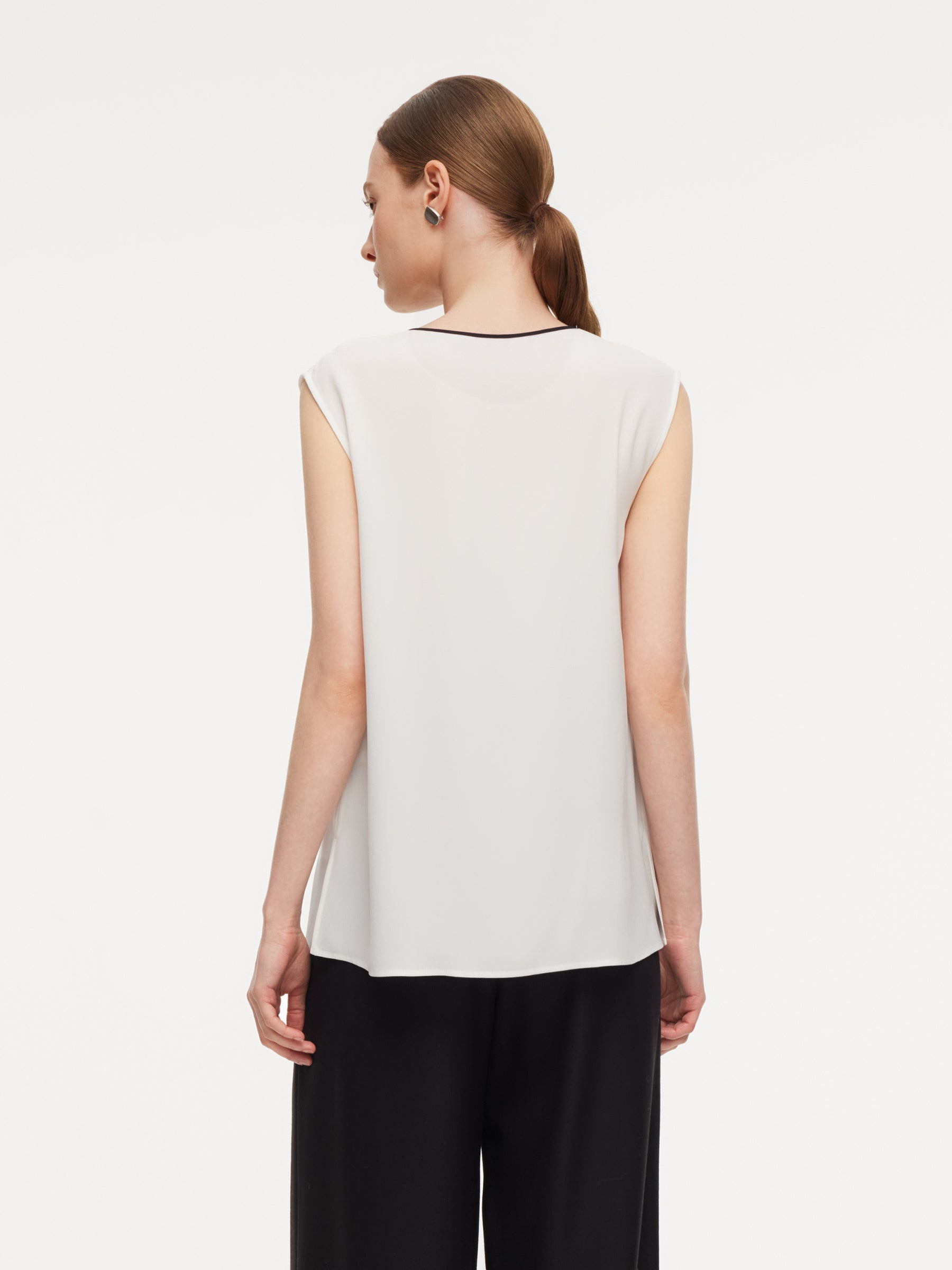 Acetate Blend Tie-Front Tank
