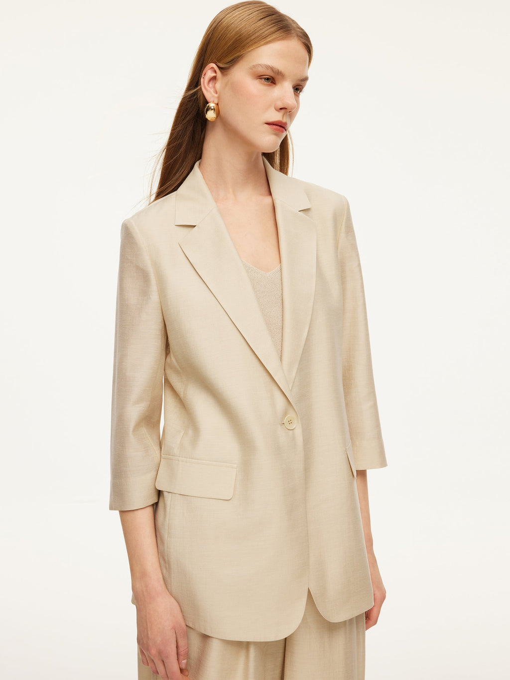 Tencel-Acetate 3/4 Blazer