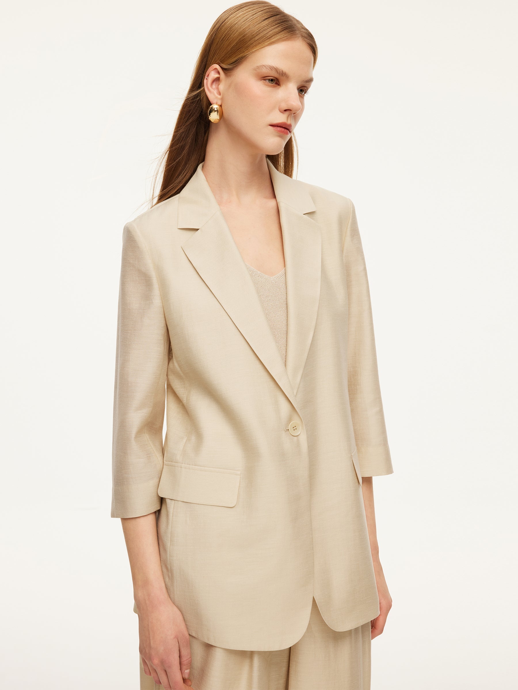 Tencel-Acetate 3/4 Blazer