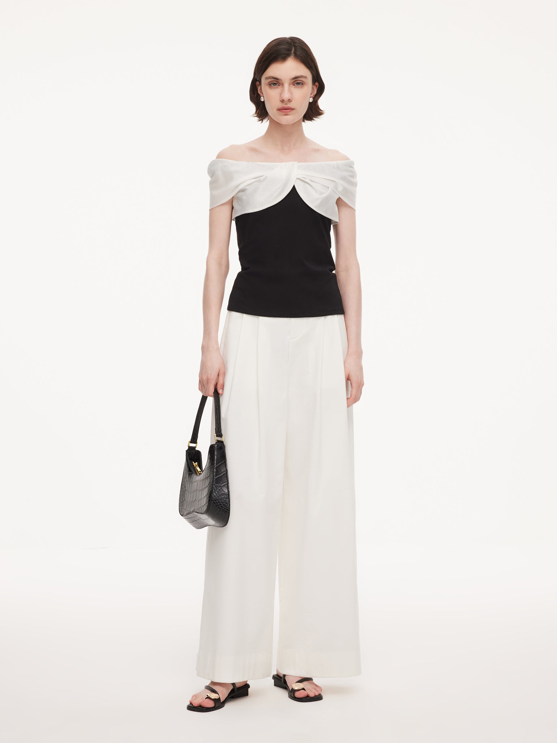 Tencel Bow Neck Top