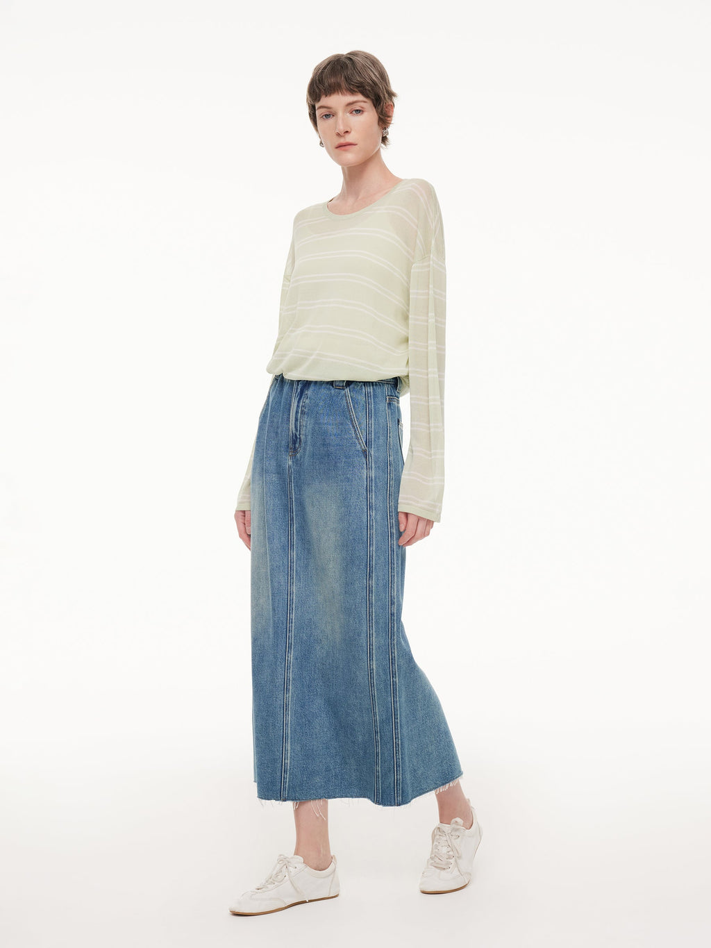 Lyocell-Silk Stripe Knit