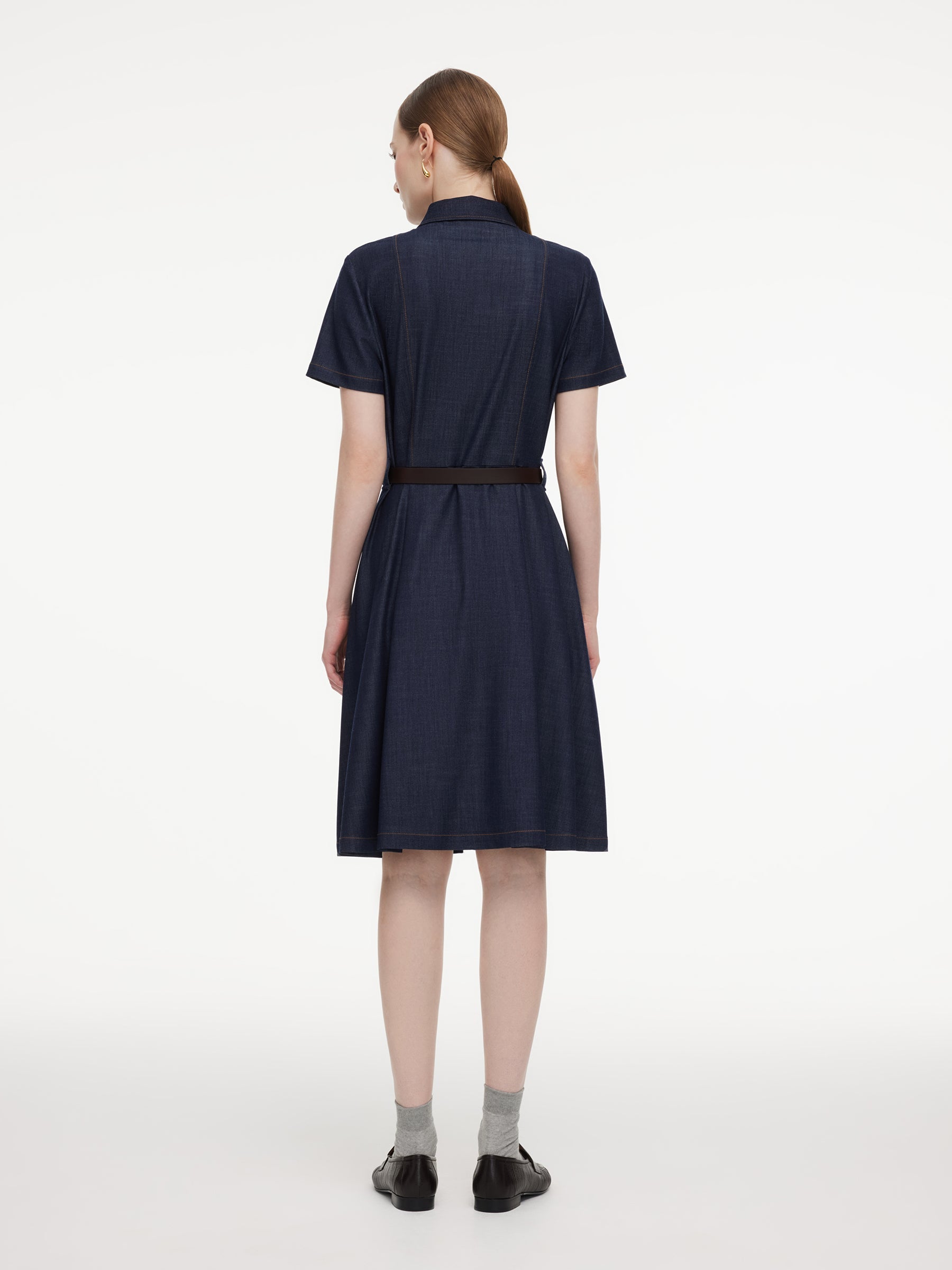Denim-Style Shirt Dress