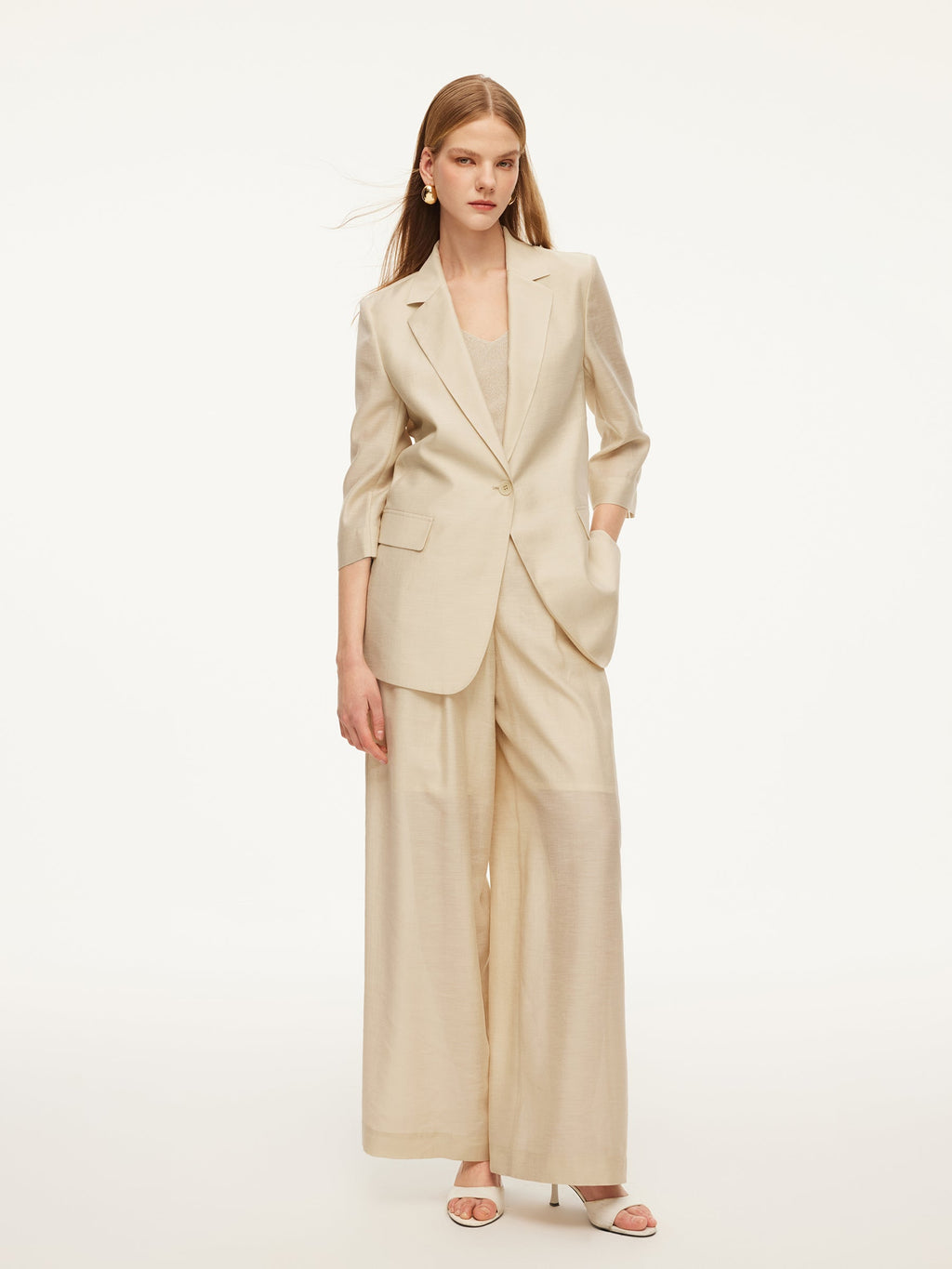 Tencel-Acetate 3/4 Blazer