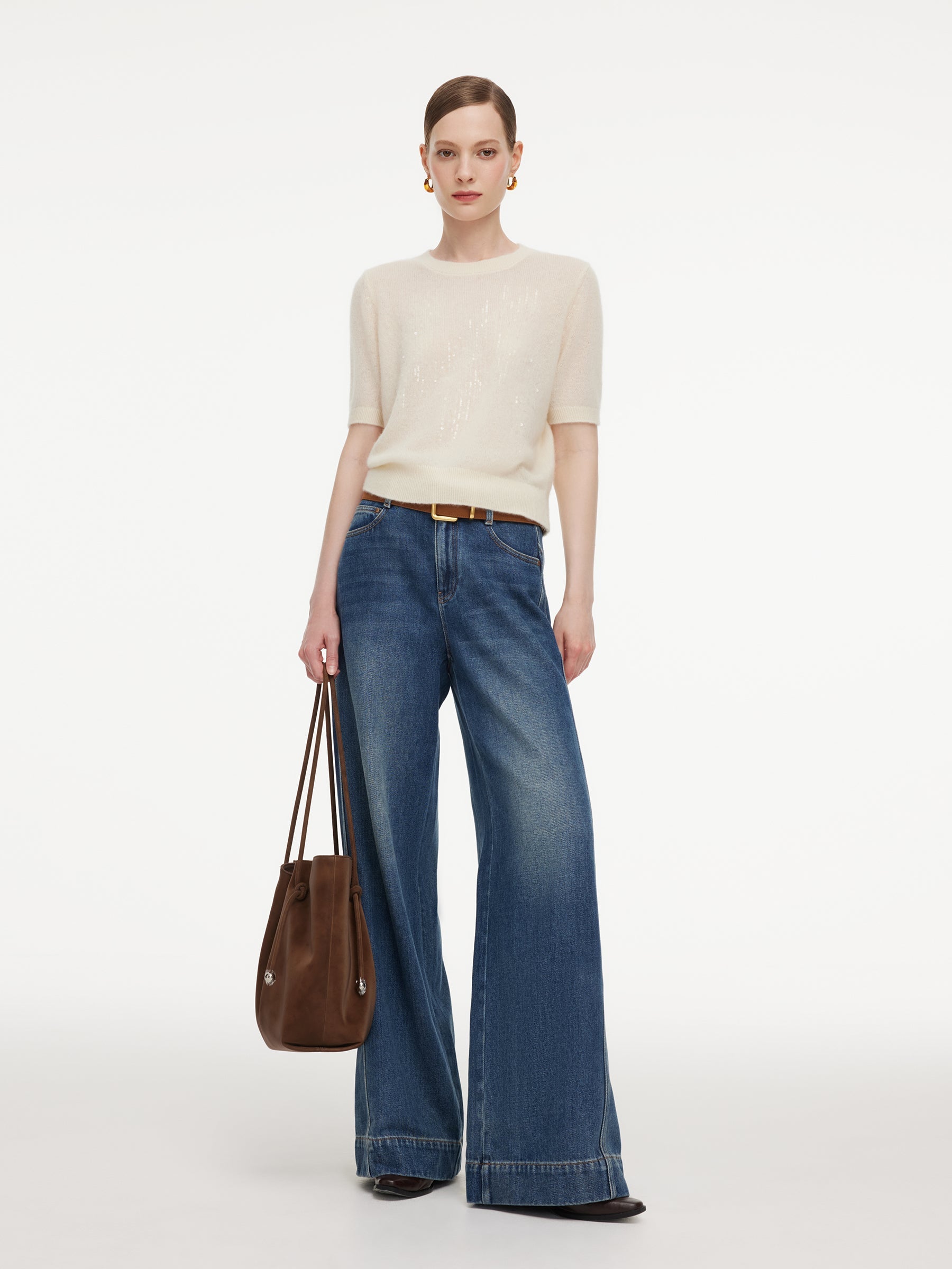 Cashmere Sequin Crew
