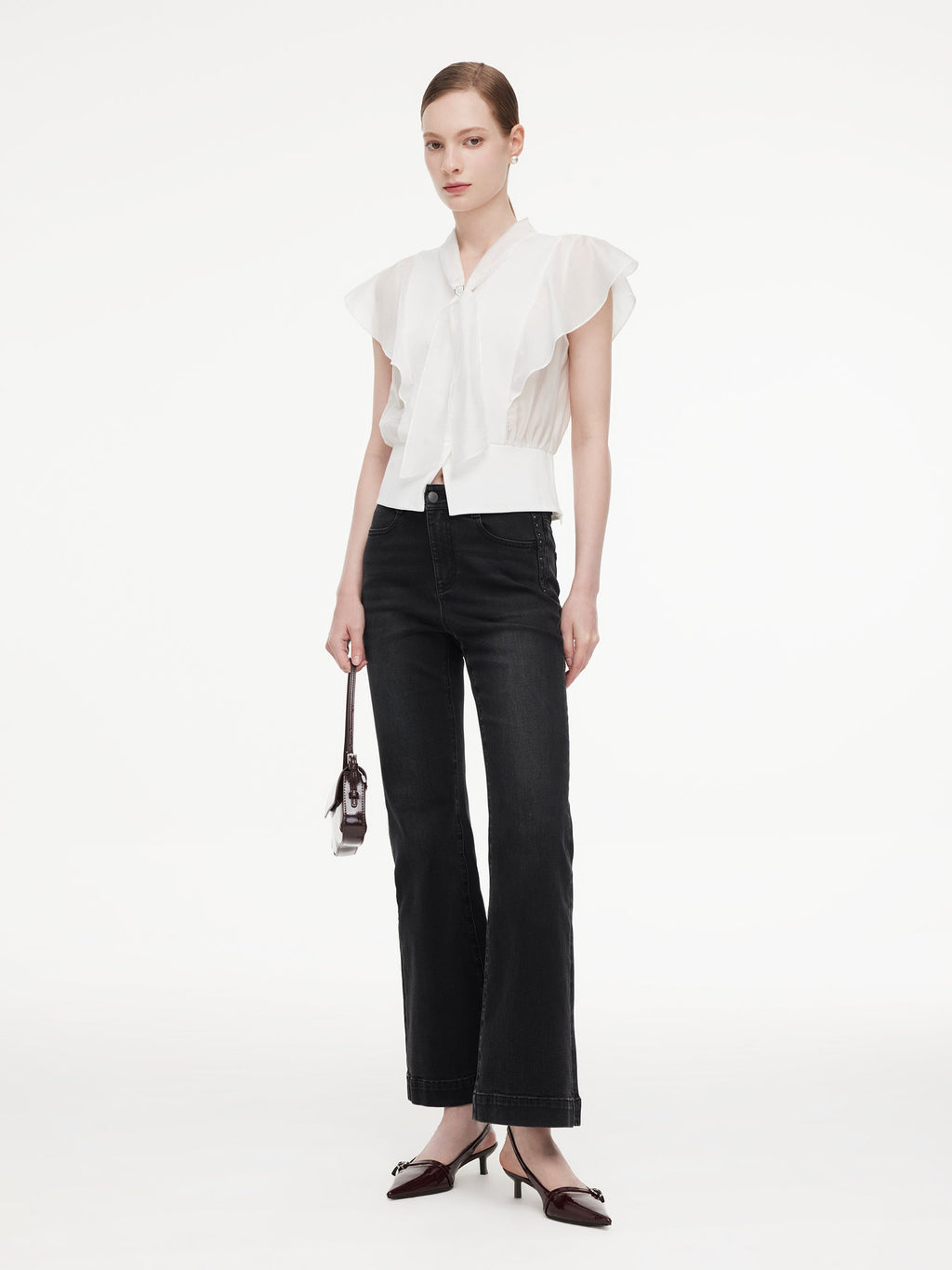 Cotton Ruffle Cap Sleeve
