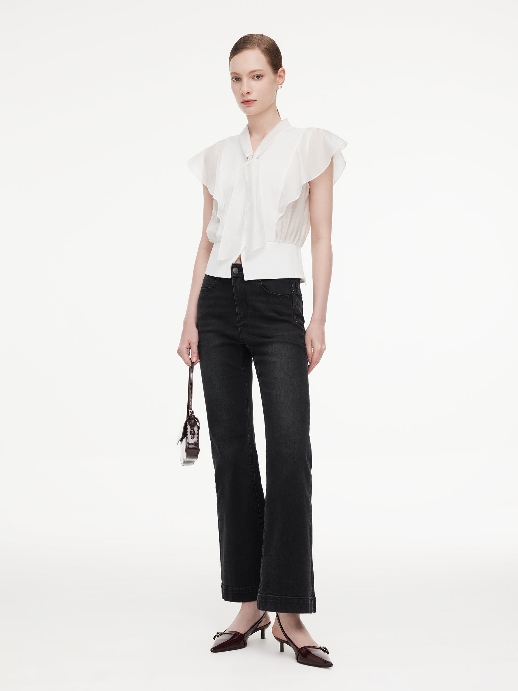 Cotton Ruffle Cap Sleeve