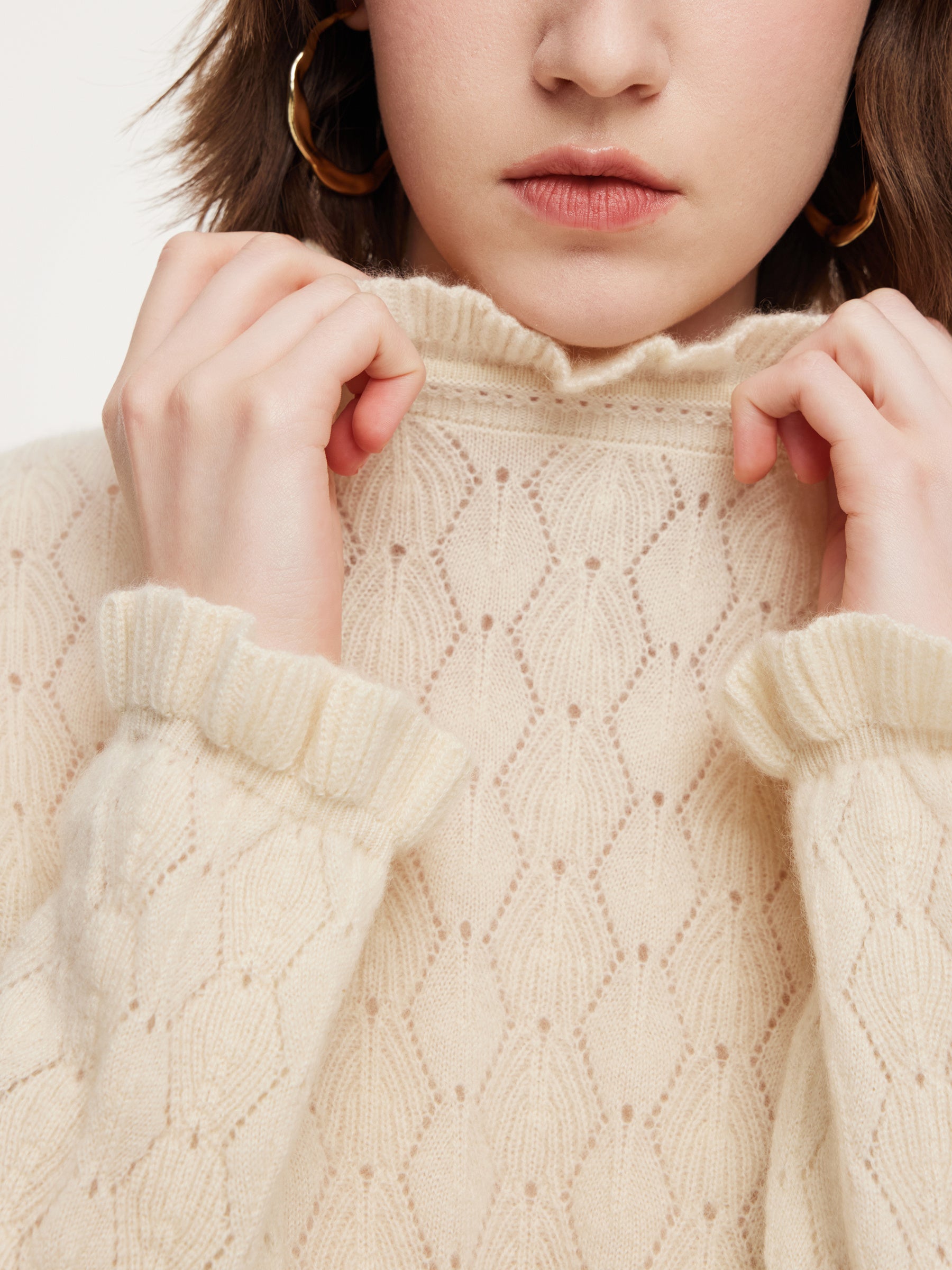 H-Shape Draped Knit Sweater