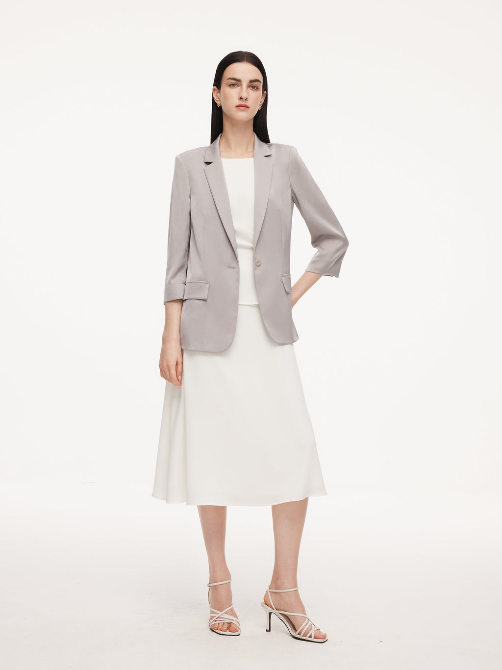 Mulberry Silk Stretch Blazer