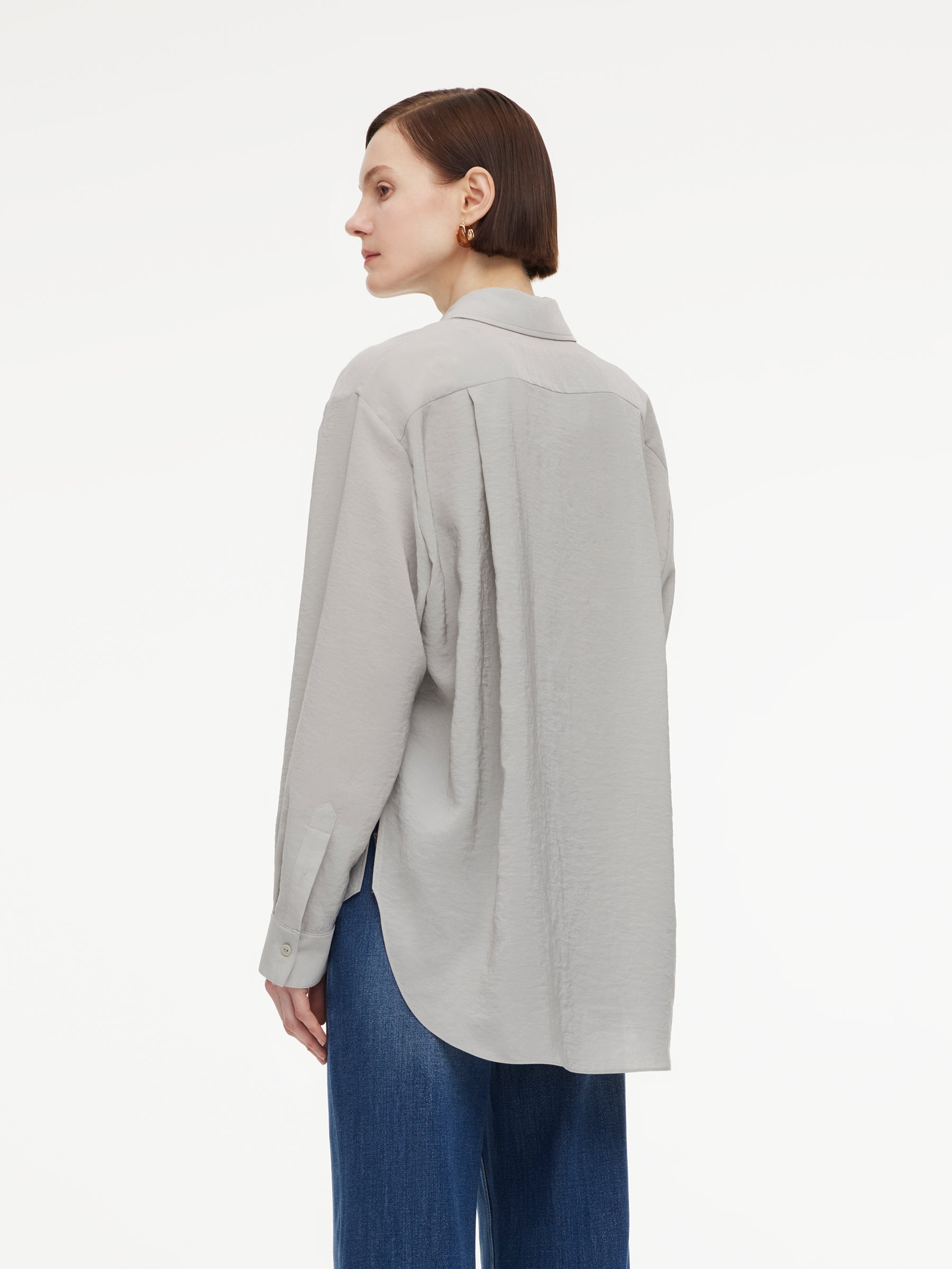 Triacetate Fluid Drape Shirt