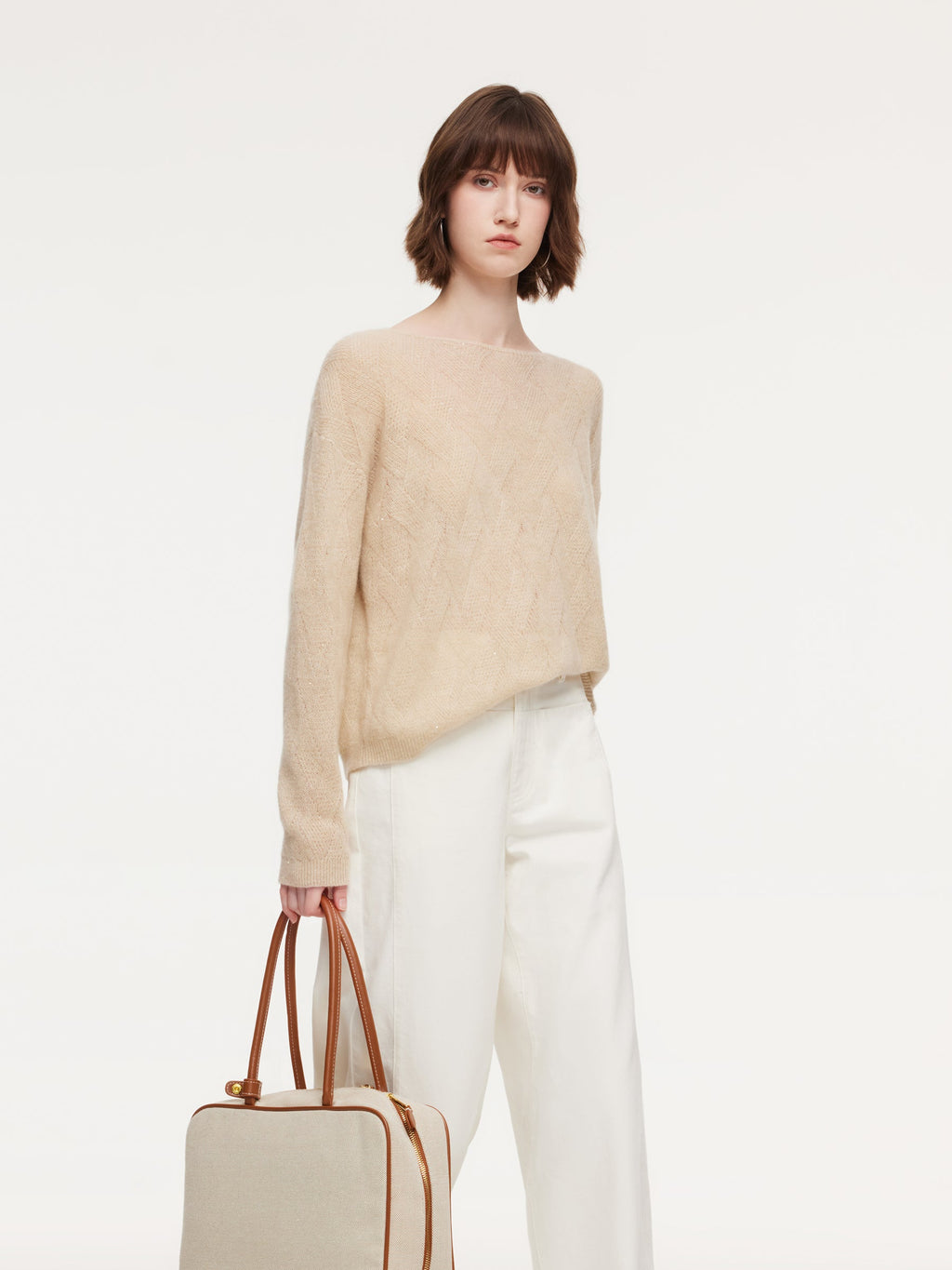 Cashmere Boat Neck Loose Sweater