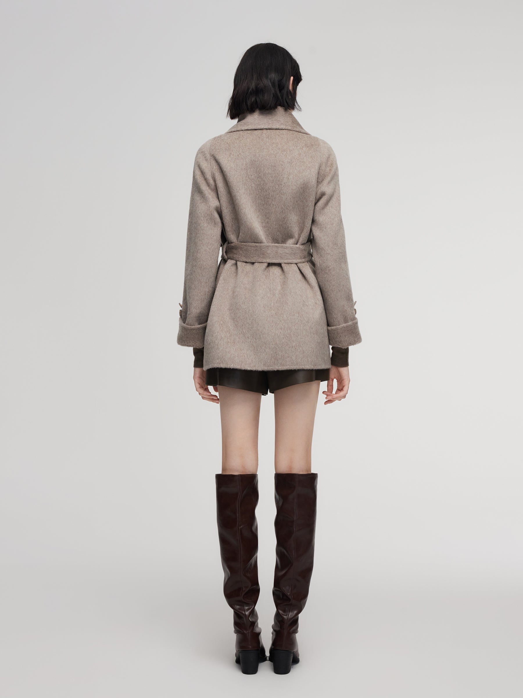 Alpaca Wool Wrap Coat