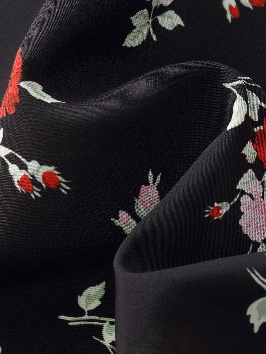 Mulberry Silk Floral Wrap Dress
