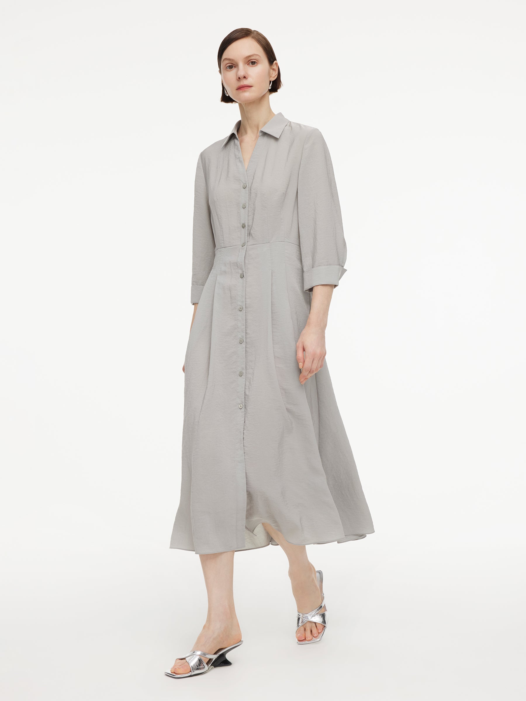 Triacetate Shirt Dress