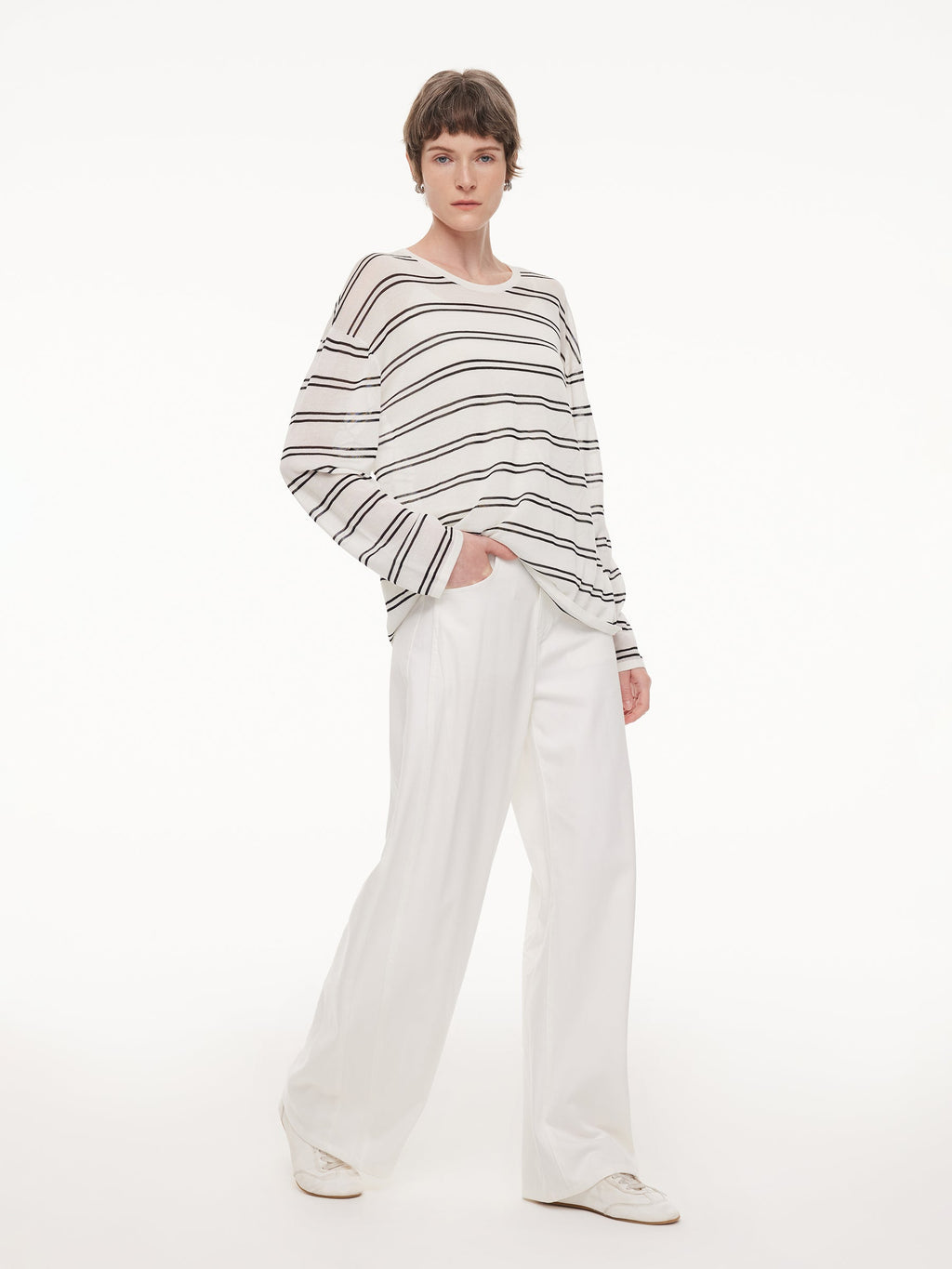Lyocell-Silk Stripe Knit