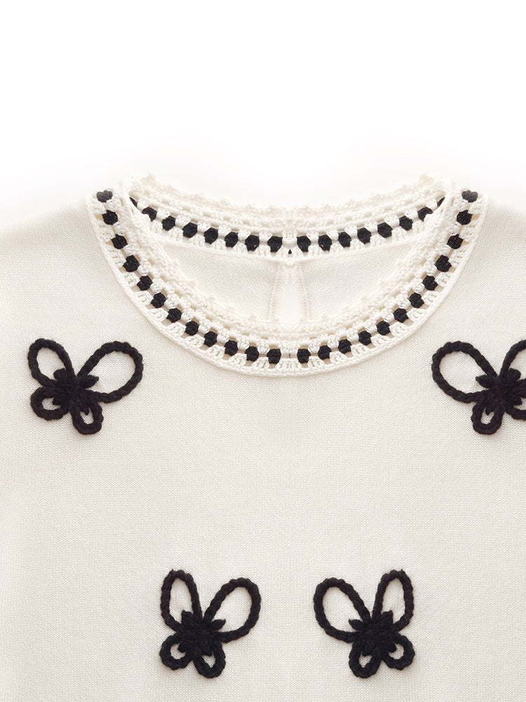 Tencel Butterfly Embroidery Top