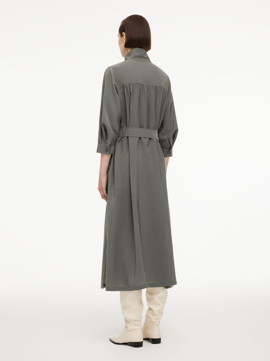 Triacetate Drape Trench