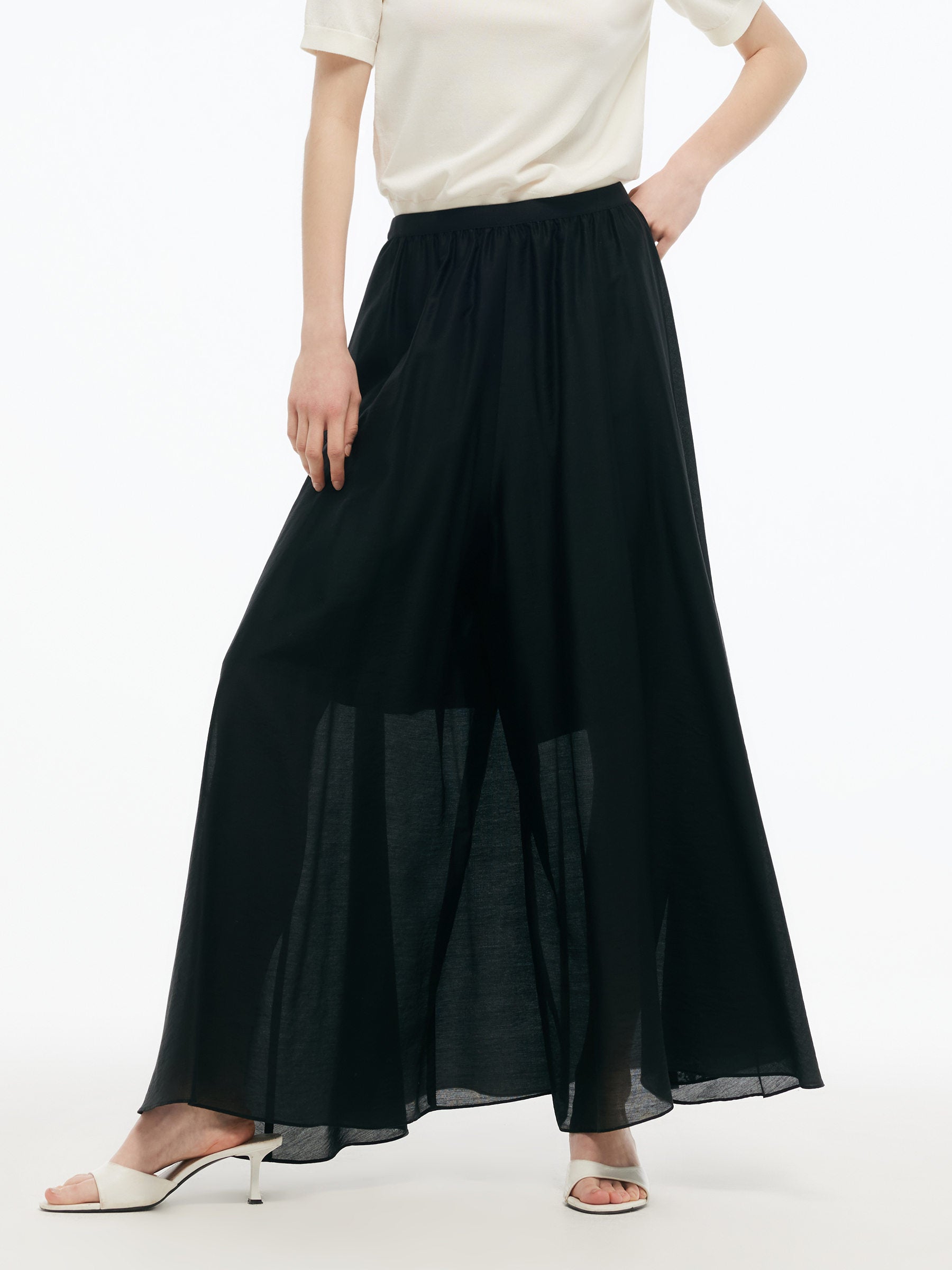 Tencel Wide-Leg Culottes