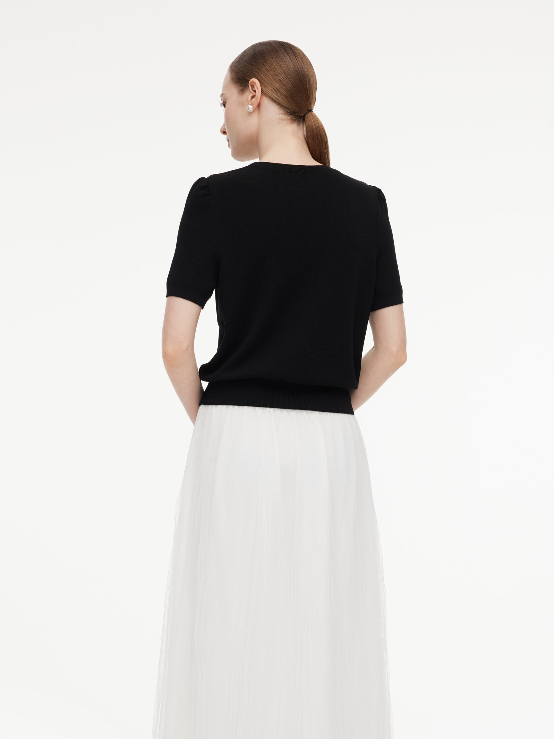 Beaded Bow Neckline