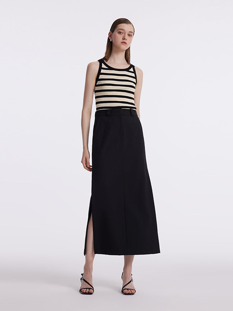 Striped Knit Fit Tank