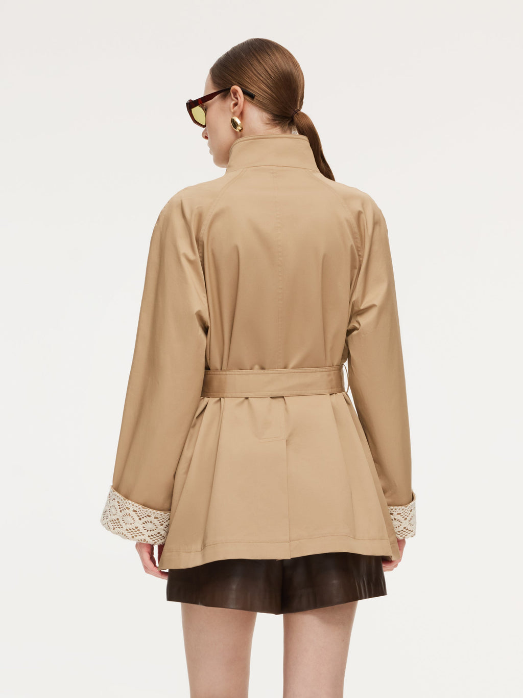 Cotton Stand Collar Trench