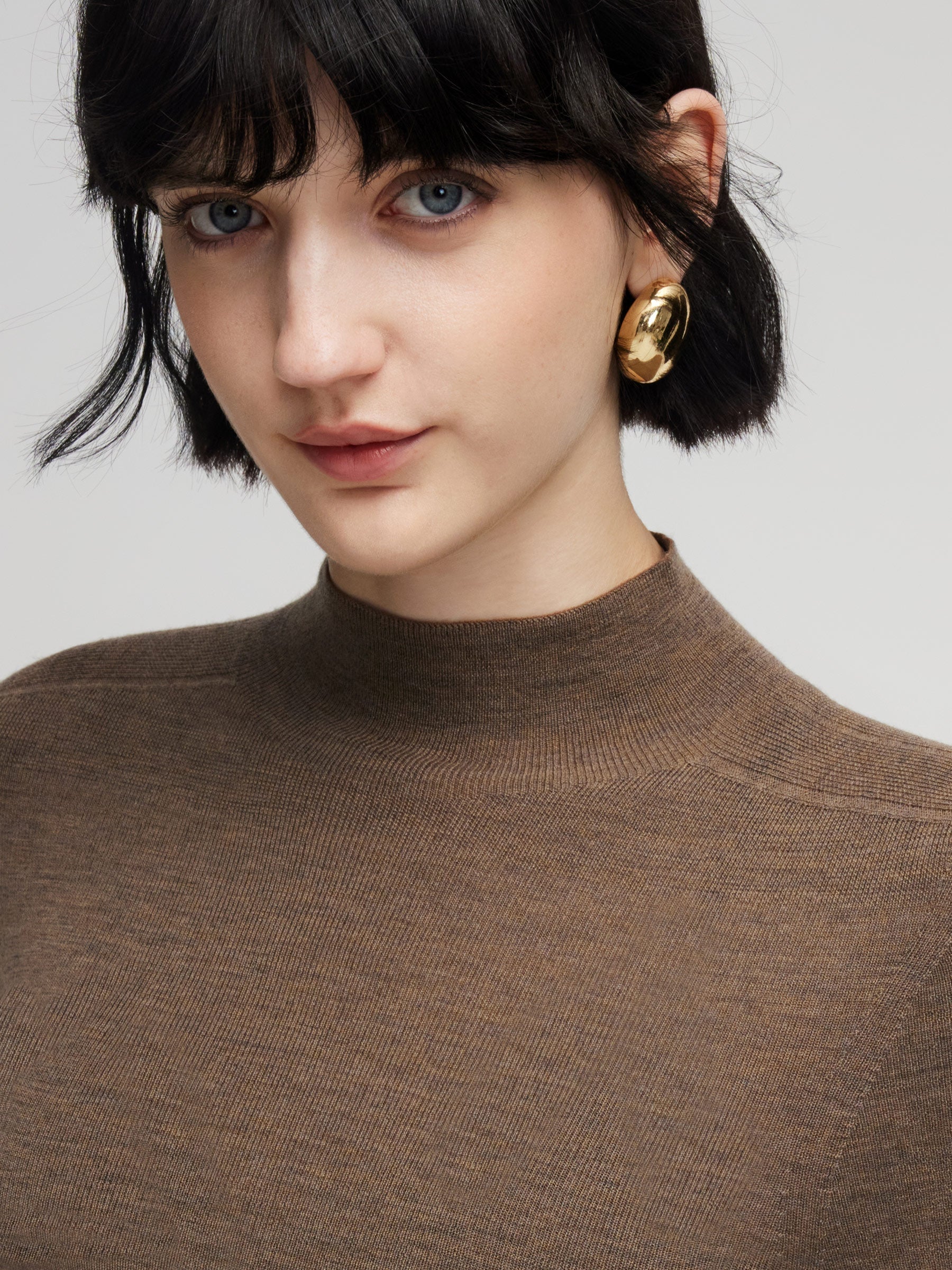 Slim Fit Sleeve-Detail Knit Top