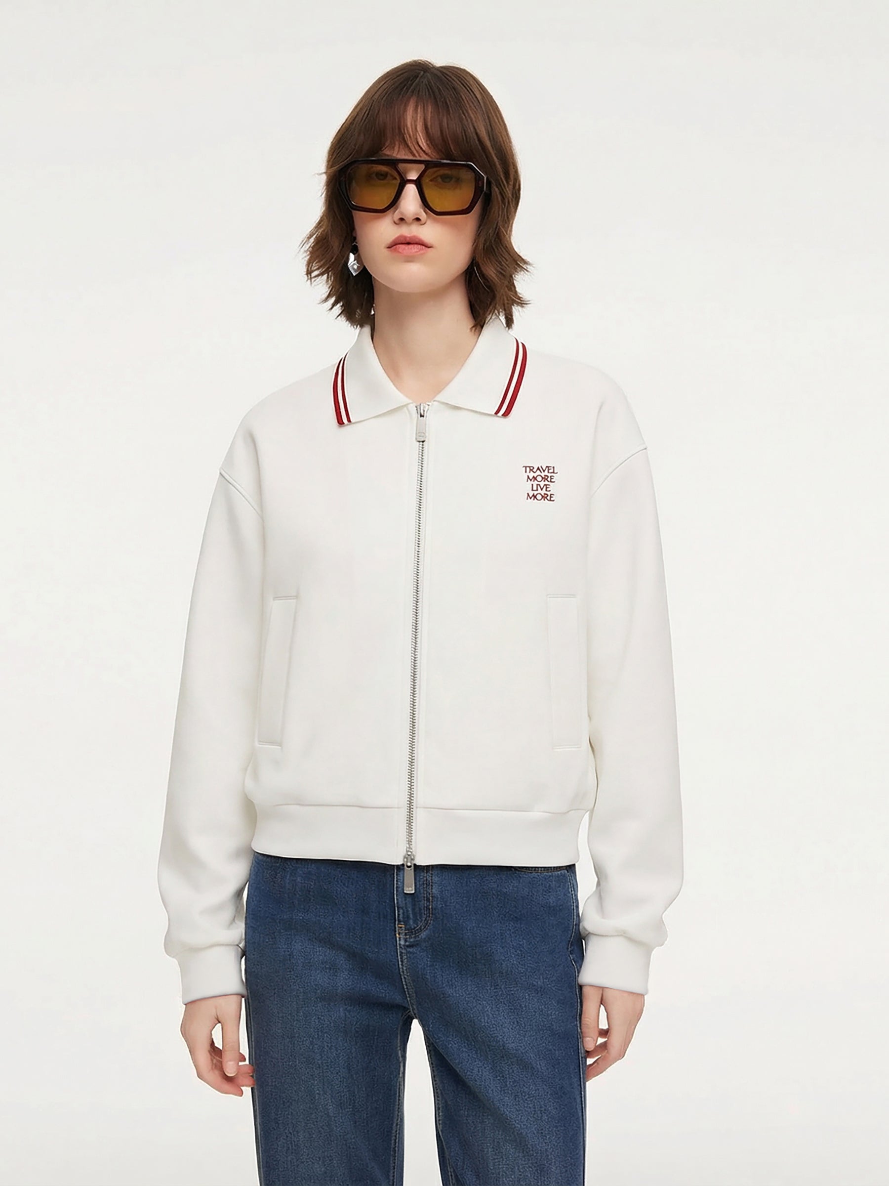 Cotton Letter Embroidery Jacket