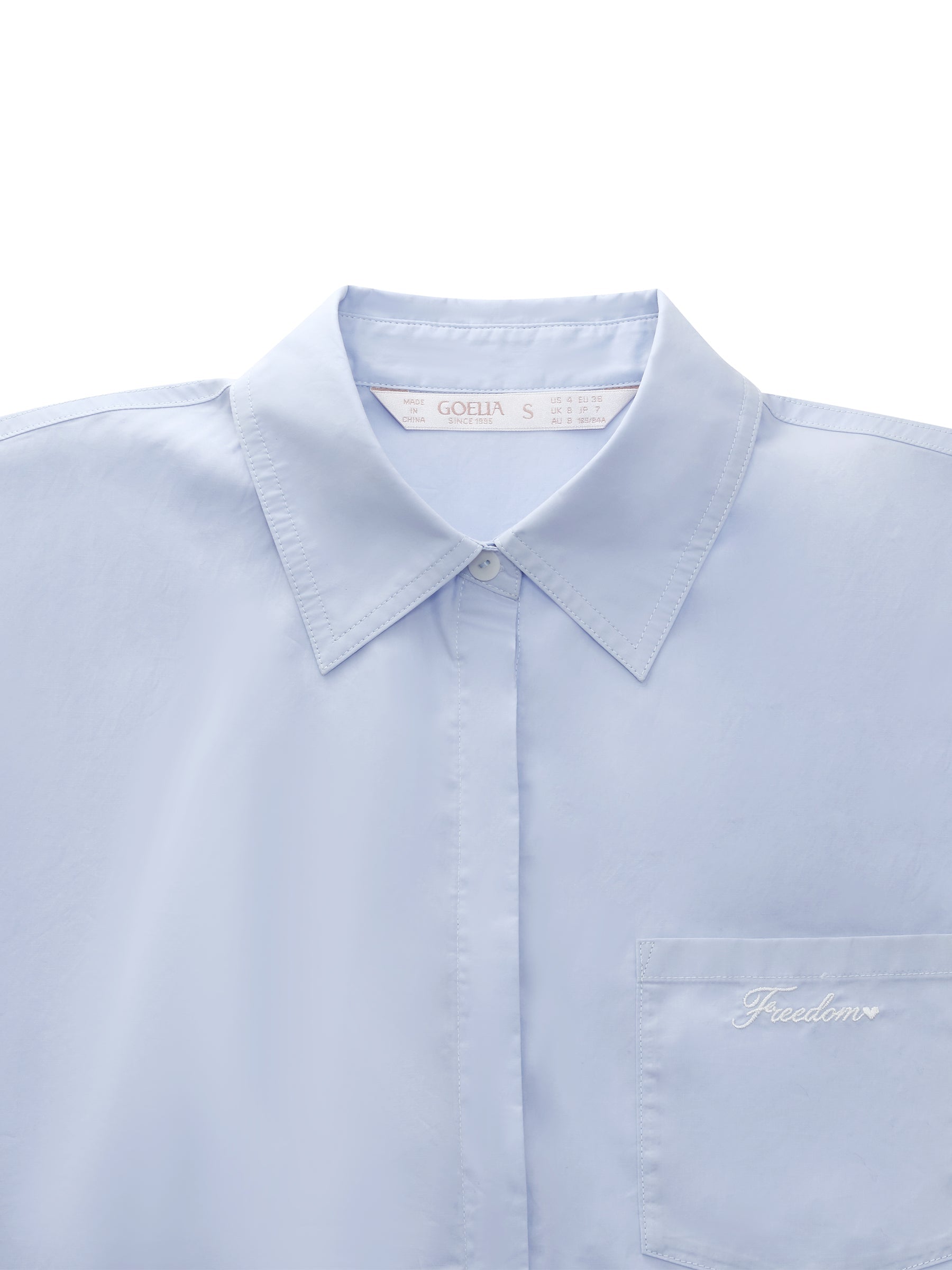 Oversized Letter Embroidered Shirt