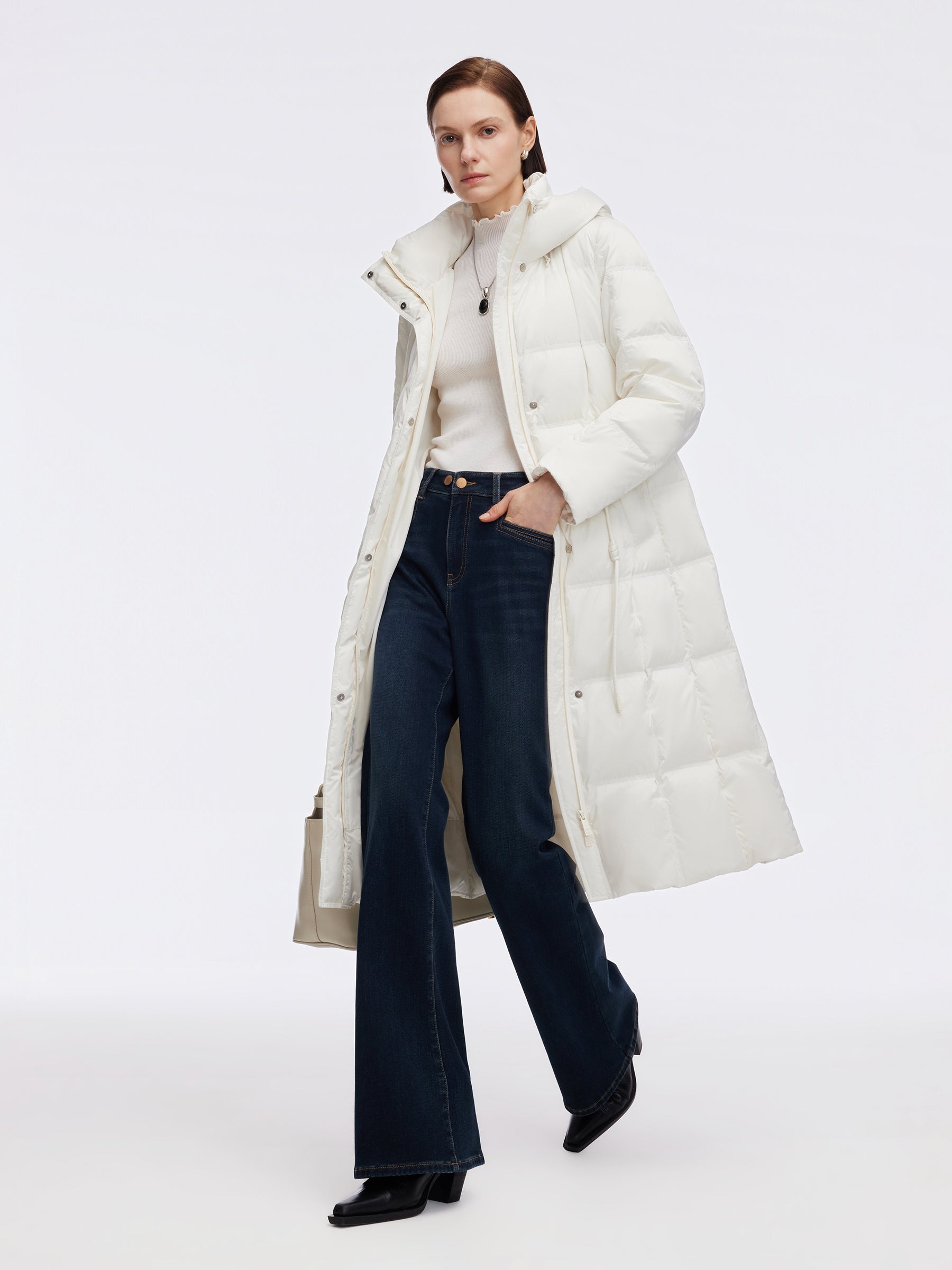 Square Quilted Fitted Coat