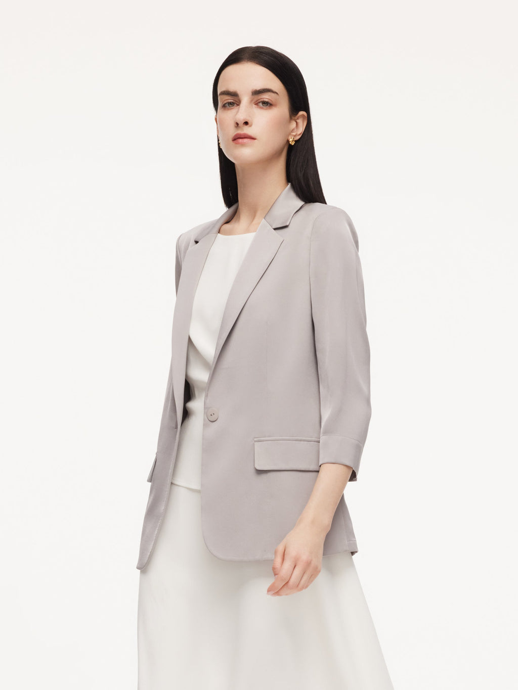 Mulberry Silk Stretch Blazer