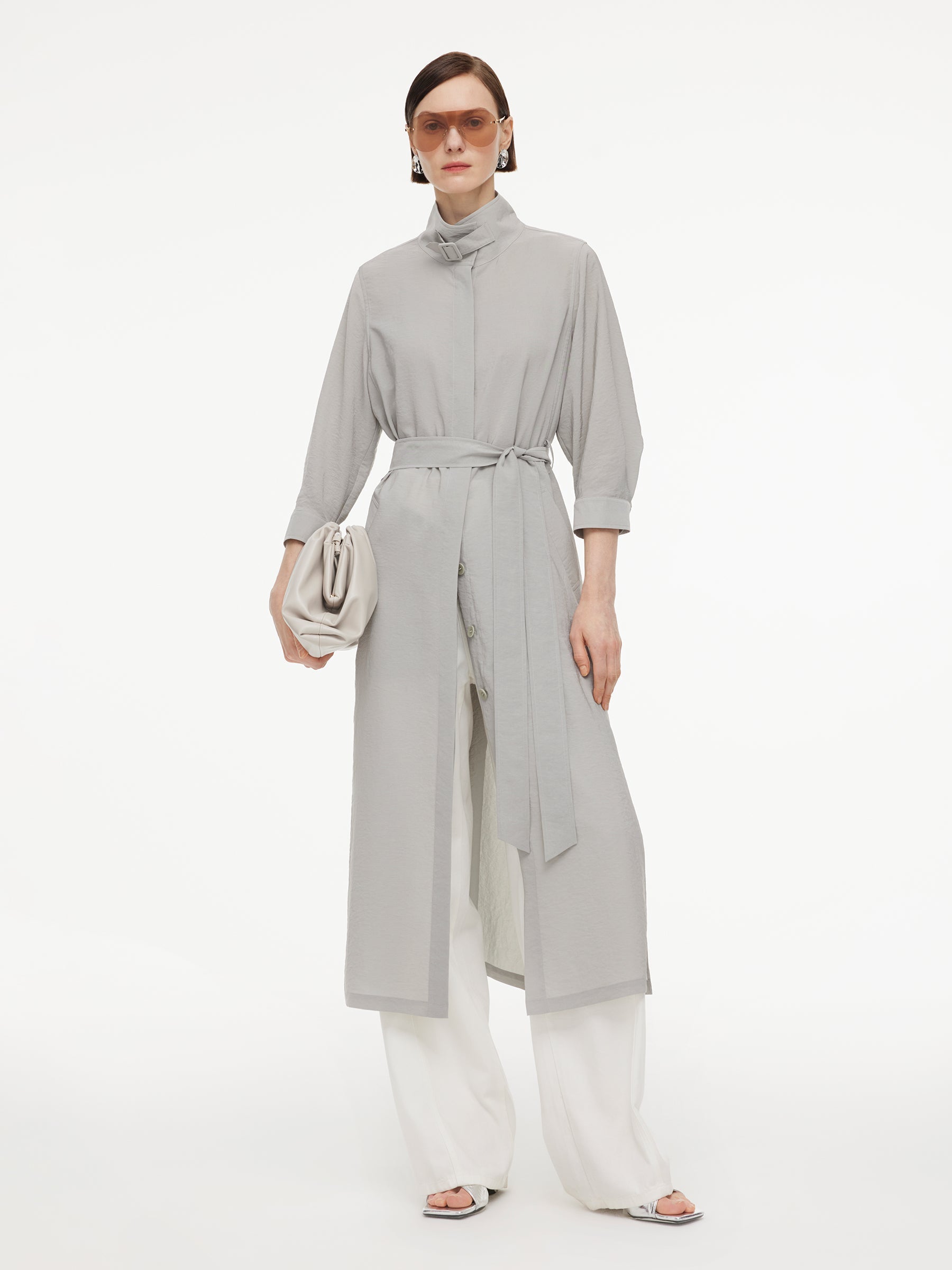 Triacetate Drape Trench