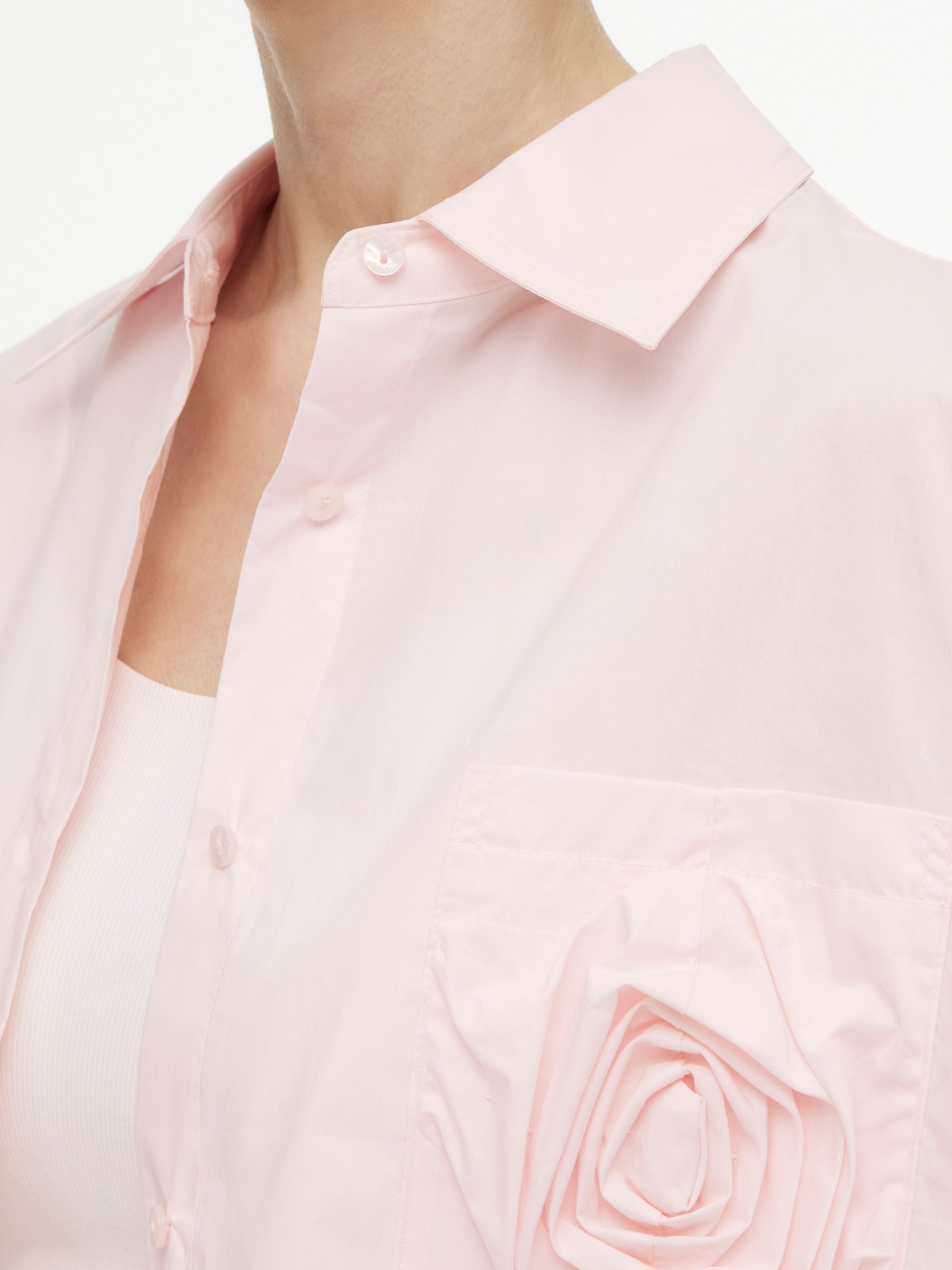 Drawstring Hem Loose Shirt
