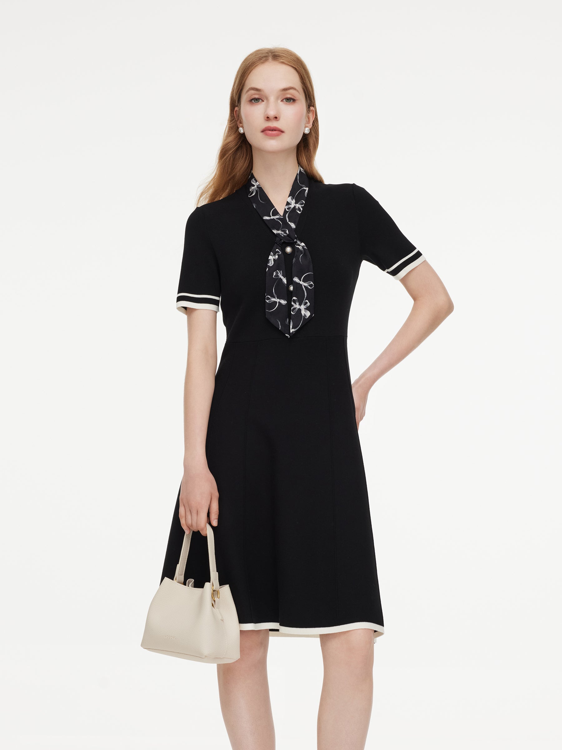 Lyocell High-Waist Midi Dress