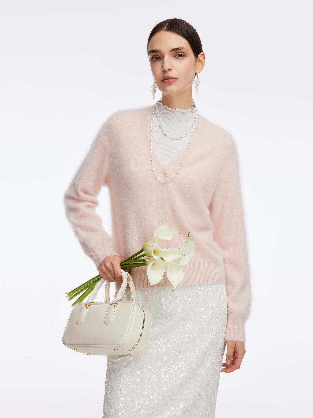 Dropped Shoulder V-Neck Cardigan