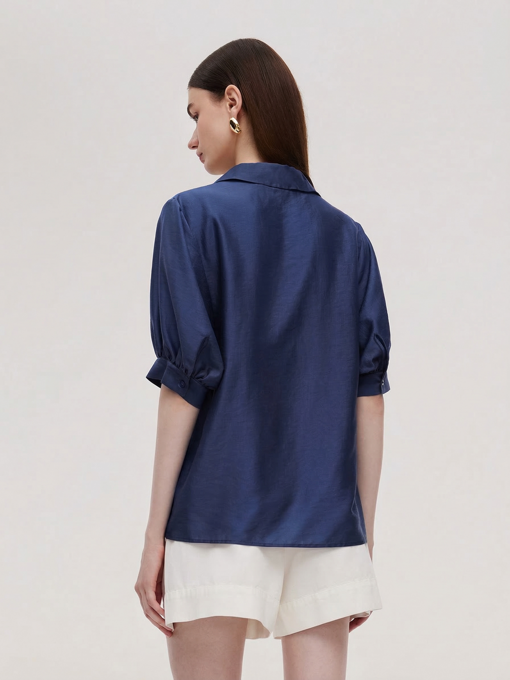 Tencel Loose Scarf Blouse