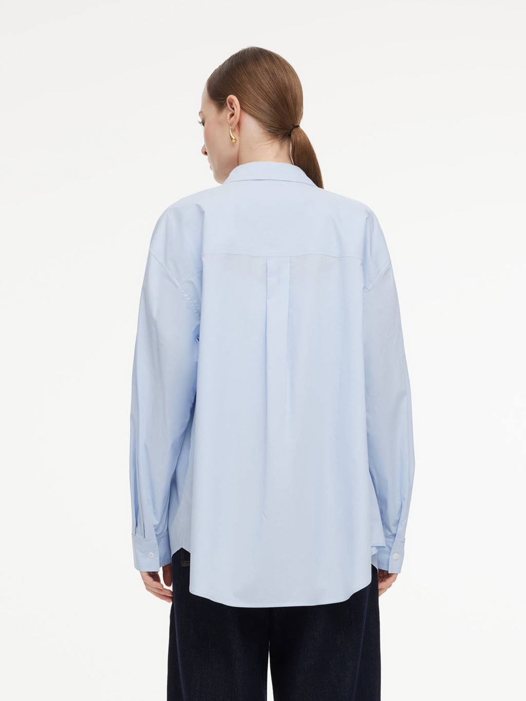 Oversized Letter Embroidered Shirt
